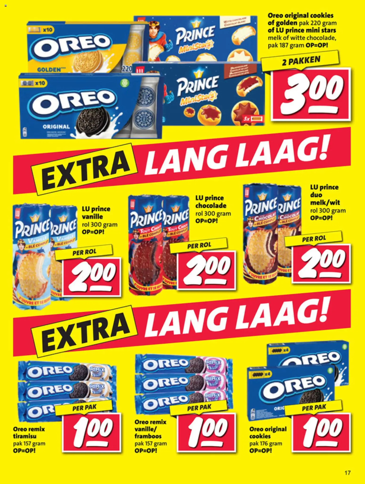 {H1} | Pagina: 17 | Producten: Melk, Chocolade, Pavilon, Oreo