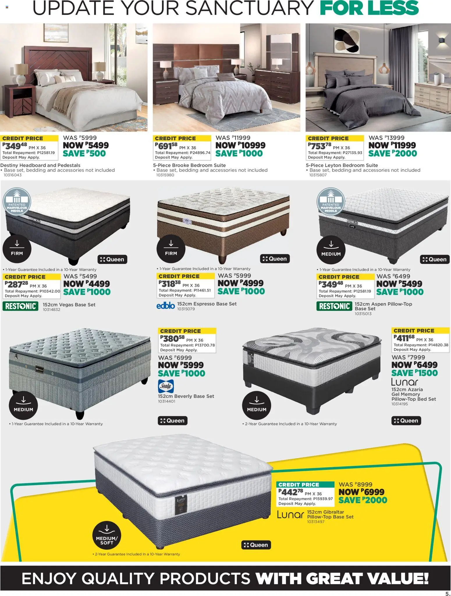 New House and Home catalogue – valid from 16.02.2026 | Page: 5 | Products: Headboard, Bed