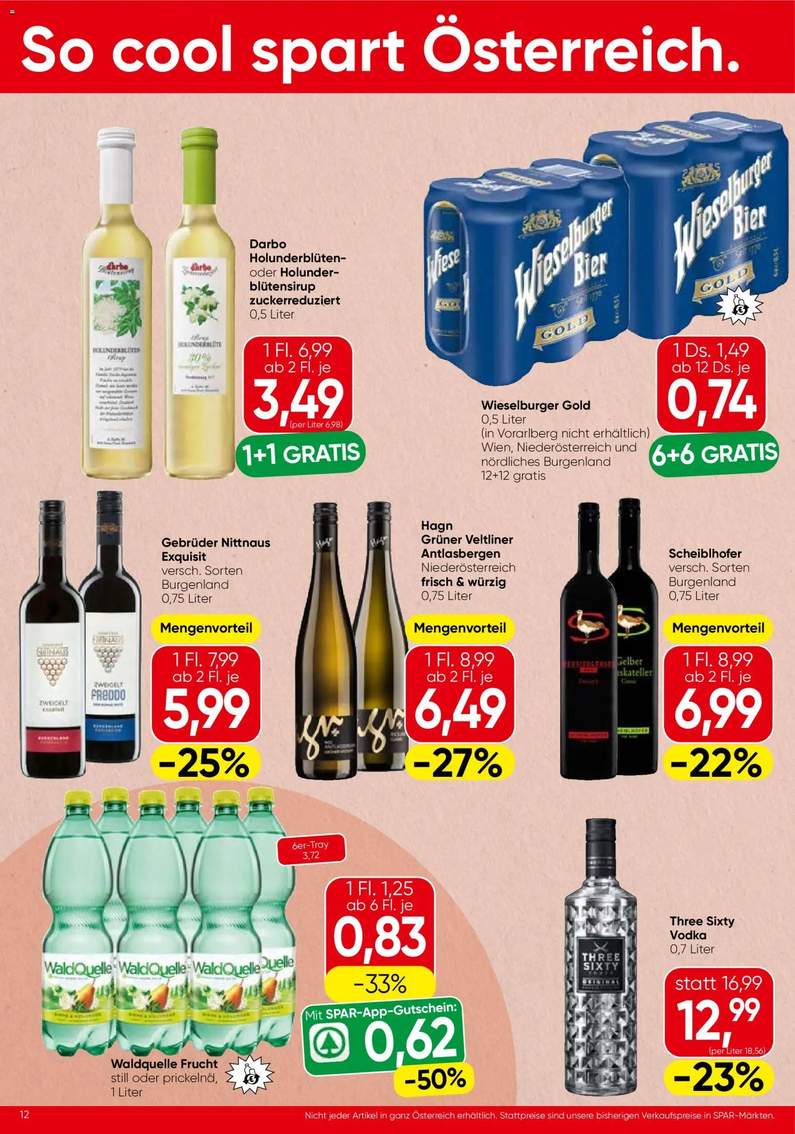 Spar Flugblatt - Oberösterreich gültig ab 19.03.2026 | Seite: 12 | Produkte: Bier