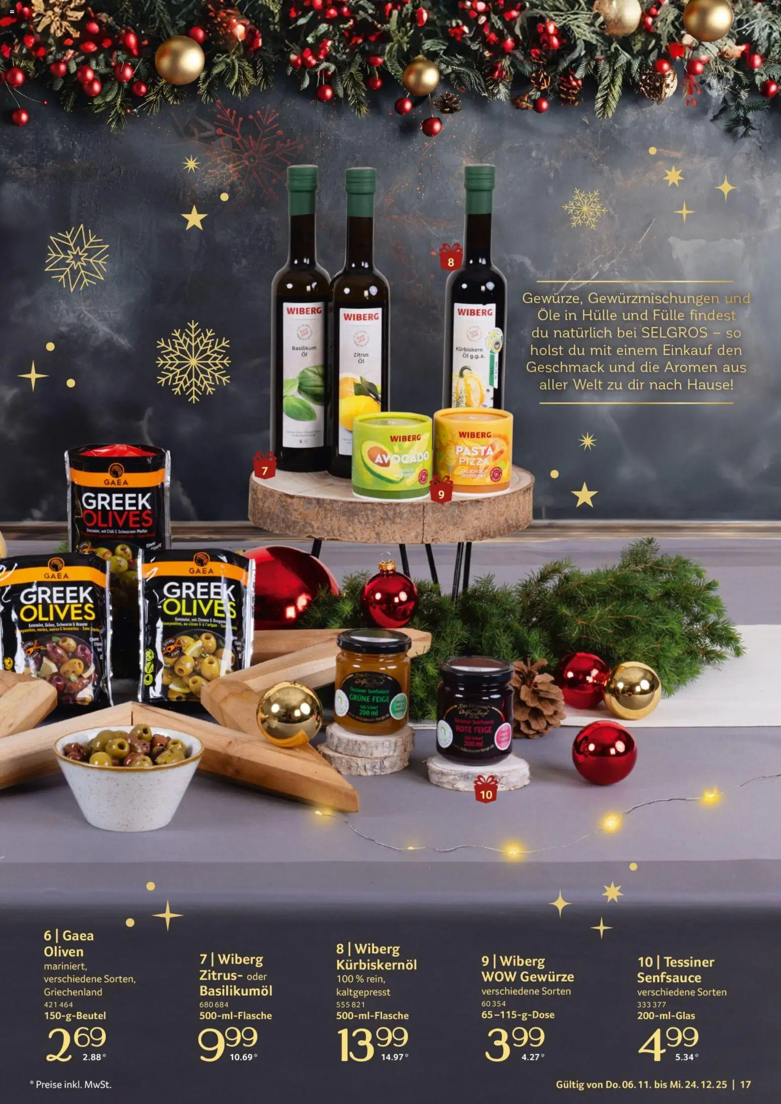 Selgros Genussmomente – gültig ab 06.11.2025 | Seite: 17 | Produkte: Öl, Avocado, Pfeffer, Chili