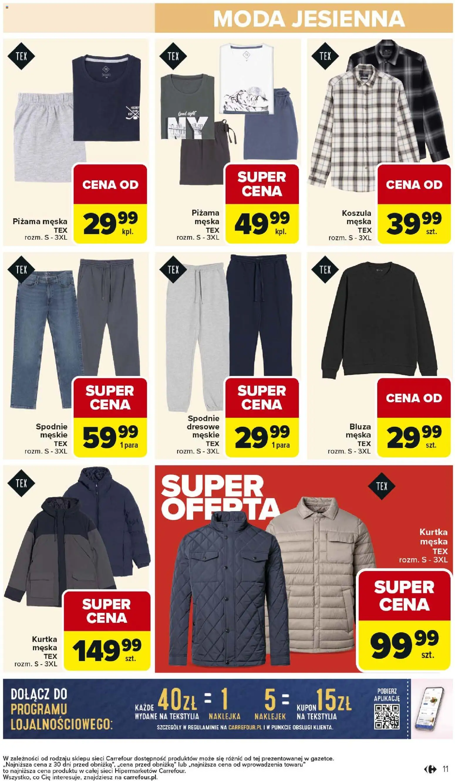 Carrefour Gazetka - Łap super okazje od 03.11.2025 | Strona: 11 | Produkty: Koszula, Spodnie, Piżama, Tekstylia