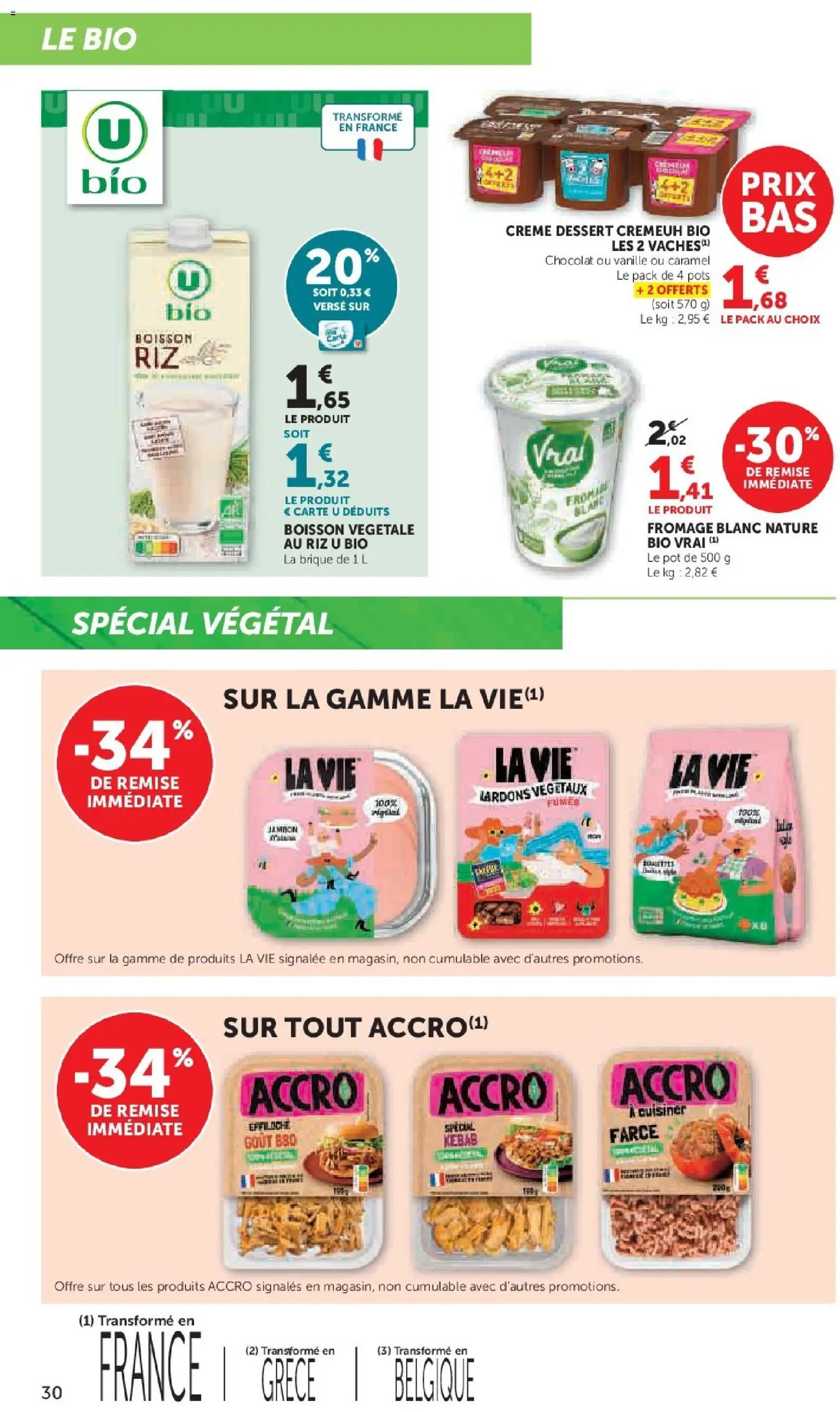 {H1} | Page: 30 | Produits: Lardons, Fromage, Jambon, Crème