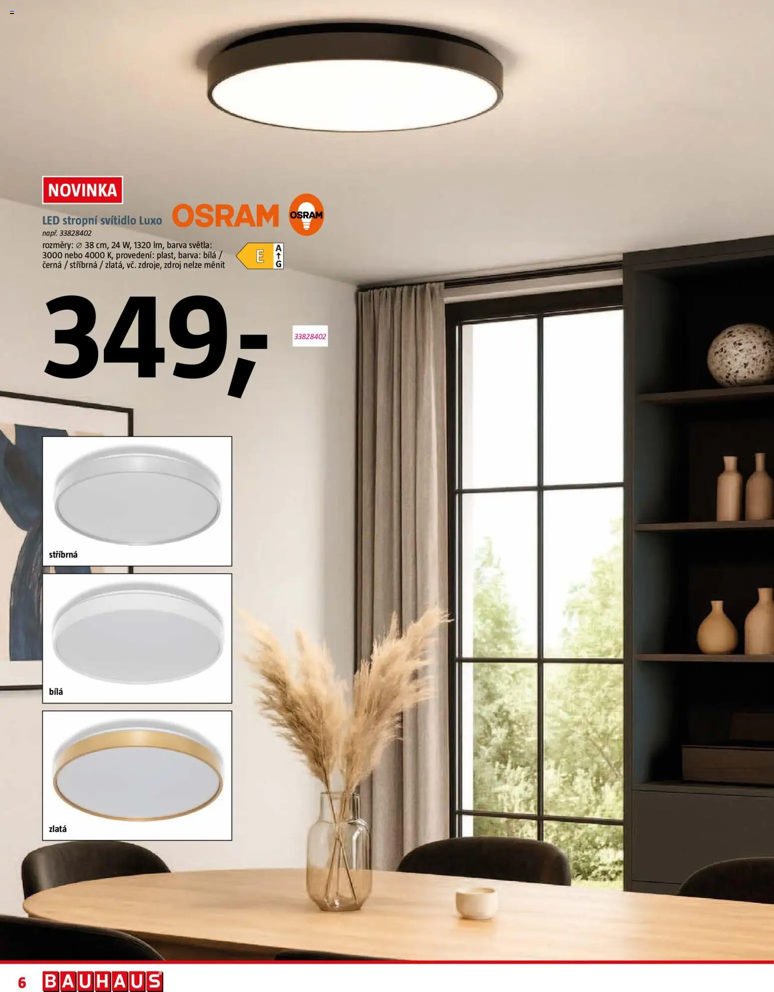 Bauhaus leták od 09.01.2026 | Strana: 6 | Produkty: LED stropní svítidlo, LED