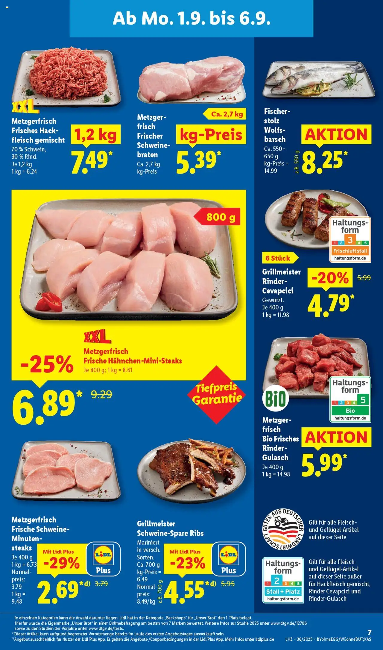 Lidl Prospekt Heppenheim 	 - gültig ab dem 01.09.2025 | Seite: 13 | Produkte: Cevapcici, Gulasch, Brot, Hackfleisch