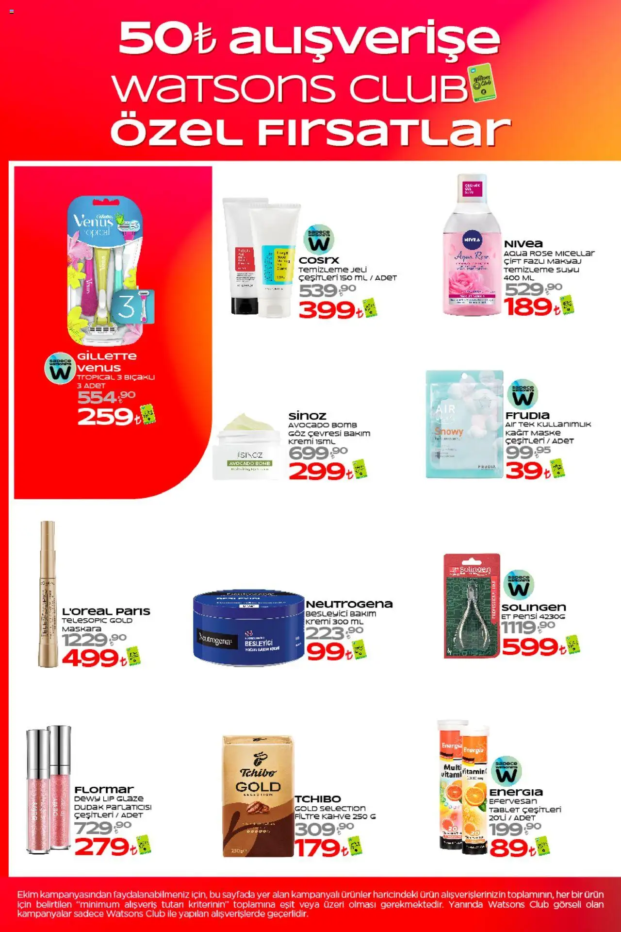 Watsons Katalog - 06.10.2025 tarihinden itibaren geçerlidir | Sayfa: 6 | Ürünler: Dudak parlatıcısı, Kahve, Makyaj, Tablet