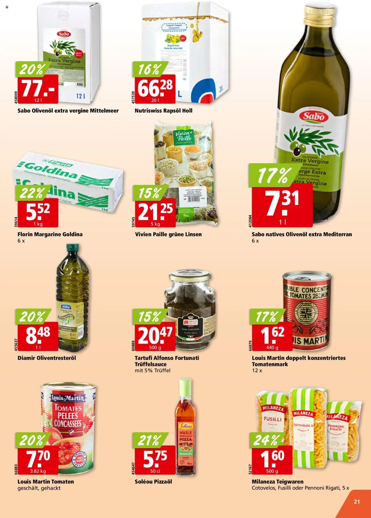 Aligro Aktionen – gültig ab 13.10.2025 | Seite: 21 | Produkte: Rapsöl, Teigwaren, Pizza, Tomaten