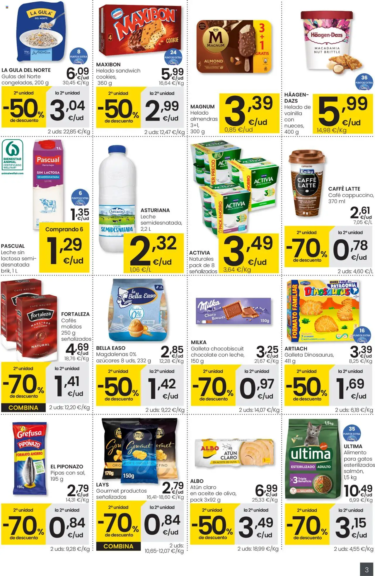 Eroski -  Aliprox │ válido desde el 31.07.2025 | Página: 3 | Productos: Leche, Café, Café molido, Atún claro