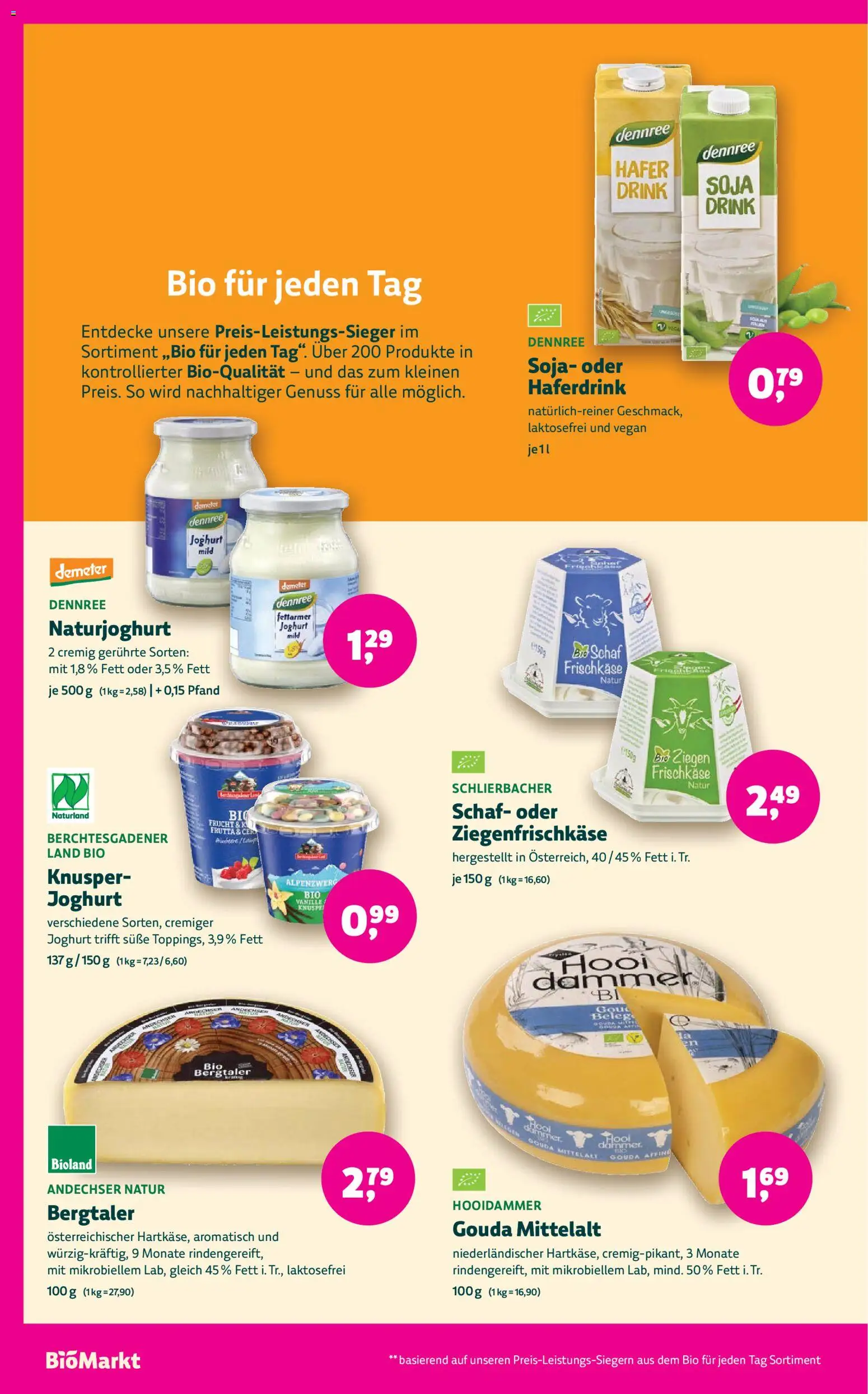 BioMarkt Prospekt – gültig ab 02.01.2026 | Seite: 10 | Produkte: Joghurt, Gouda, Haferdrink, Frischkase