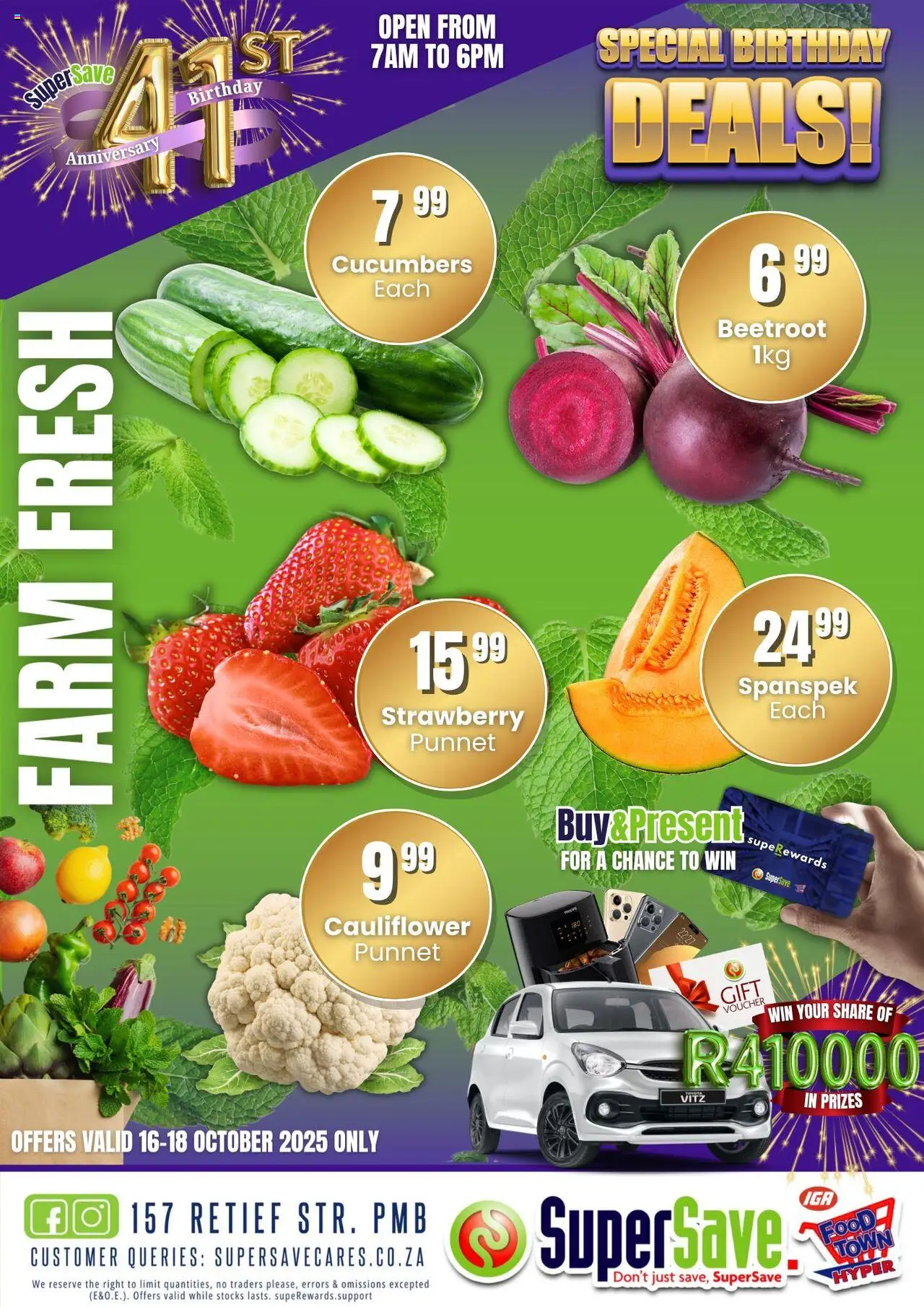 New Super Save catalogue – valid from 16.10.2025 | Page: 4 | Products: Cauliflower, Cucumbers