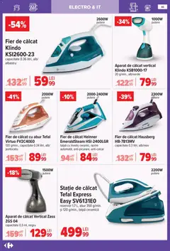 Ofertele Carrefour valabile de la 14.01.2026 | Pagină: 46 | Produse: Aparat de călcat, Fier de călcat