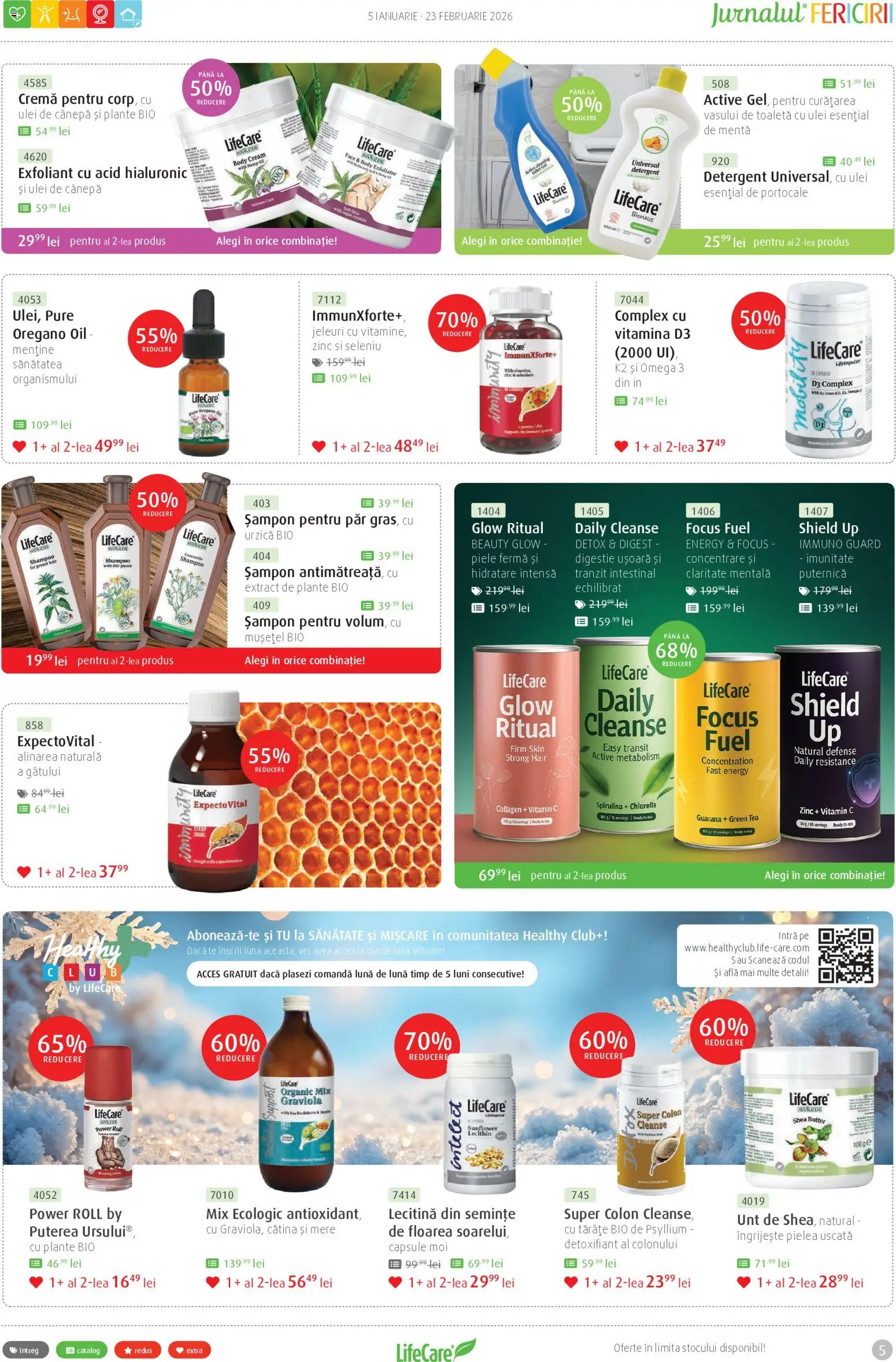 Noul catalog Life Care – valabil de la 05.01.2026 | Pagină: 5 | Produse: Exfoliant, Șampon, Mere, Jeleuri