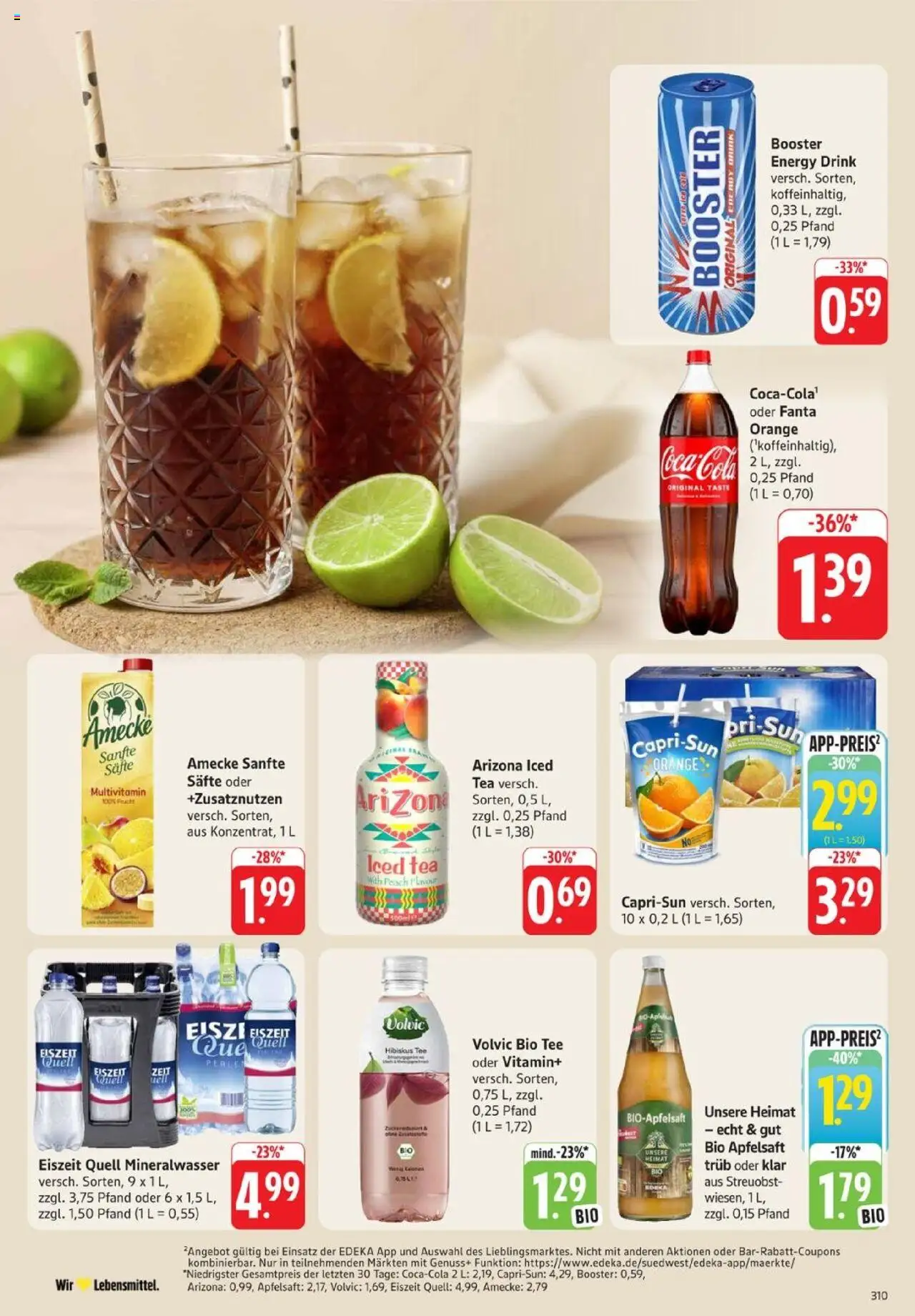 Edeka Prospekt 	 - gültig ab dem 07.07.2025 | Seite: 26 | Produkte: Coca cola, Apfelsaft, Tee, Volvic