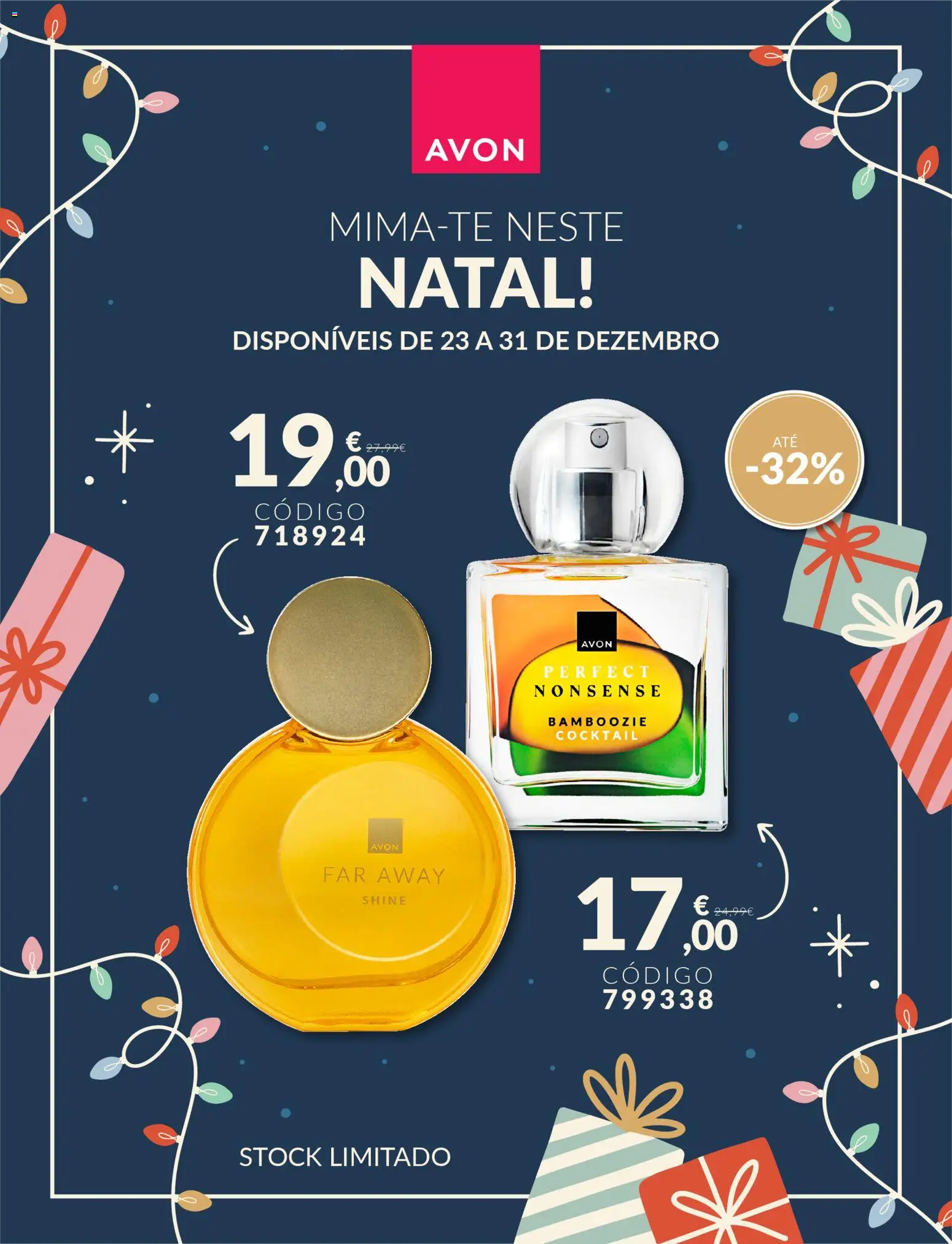 Avon - Mima-te neste Natal │ válido de 23.12.2025 | Página: 1 | Produtos: Perfume, Eau de toilette