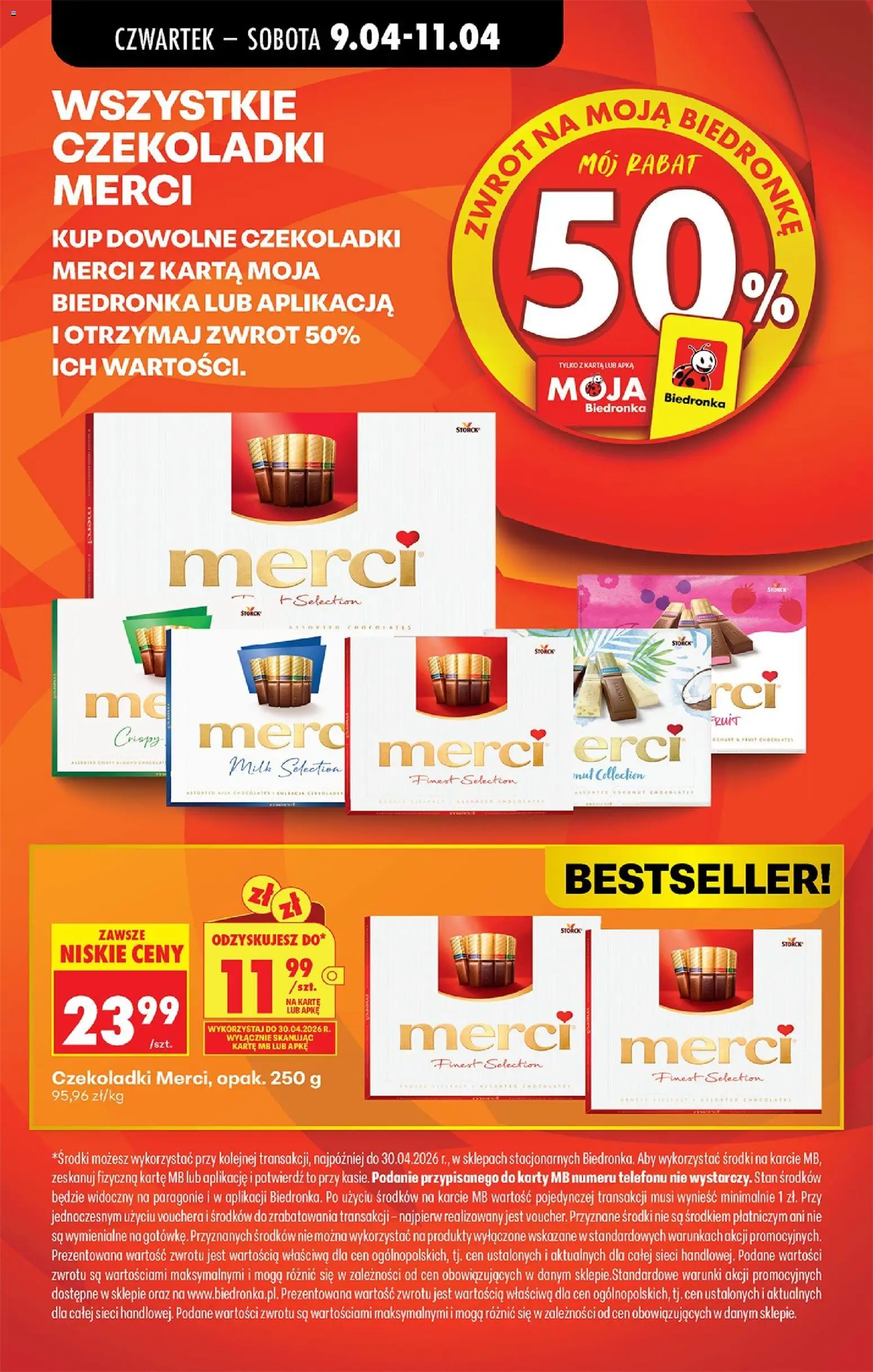 Biedronka Polsko leták - Codziennie niskie ceny od 09.04.2026 | Strana: 20 | Produkty: Finest, Merci, Karty, Stan