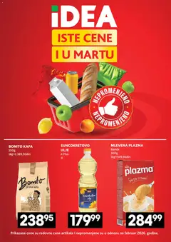Idea katalog Iste cene i u martu - pregled Idea kataloga - važi od 26.03.2026