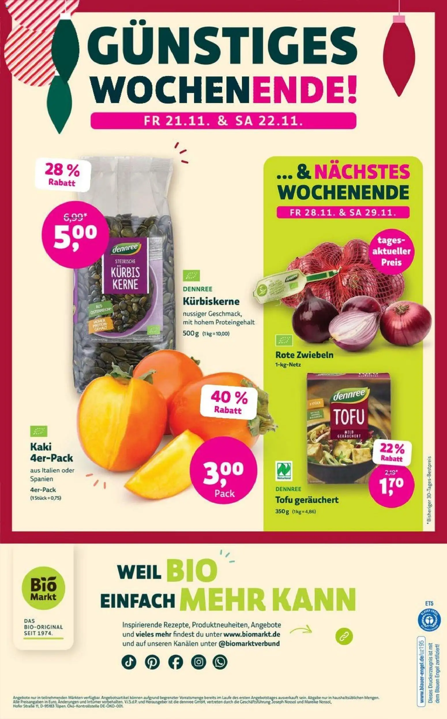 Denns BioMarkt Angebote – gültig ab 19.11.2025 | Seite: 14 | Produkte: Zwiebeln, Kaki, Kürbis