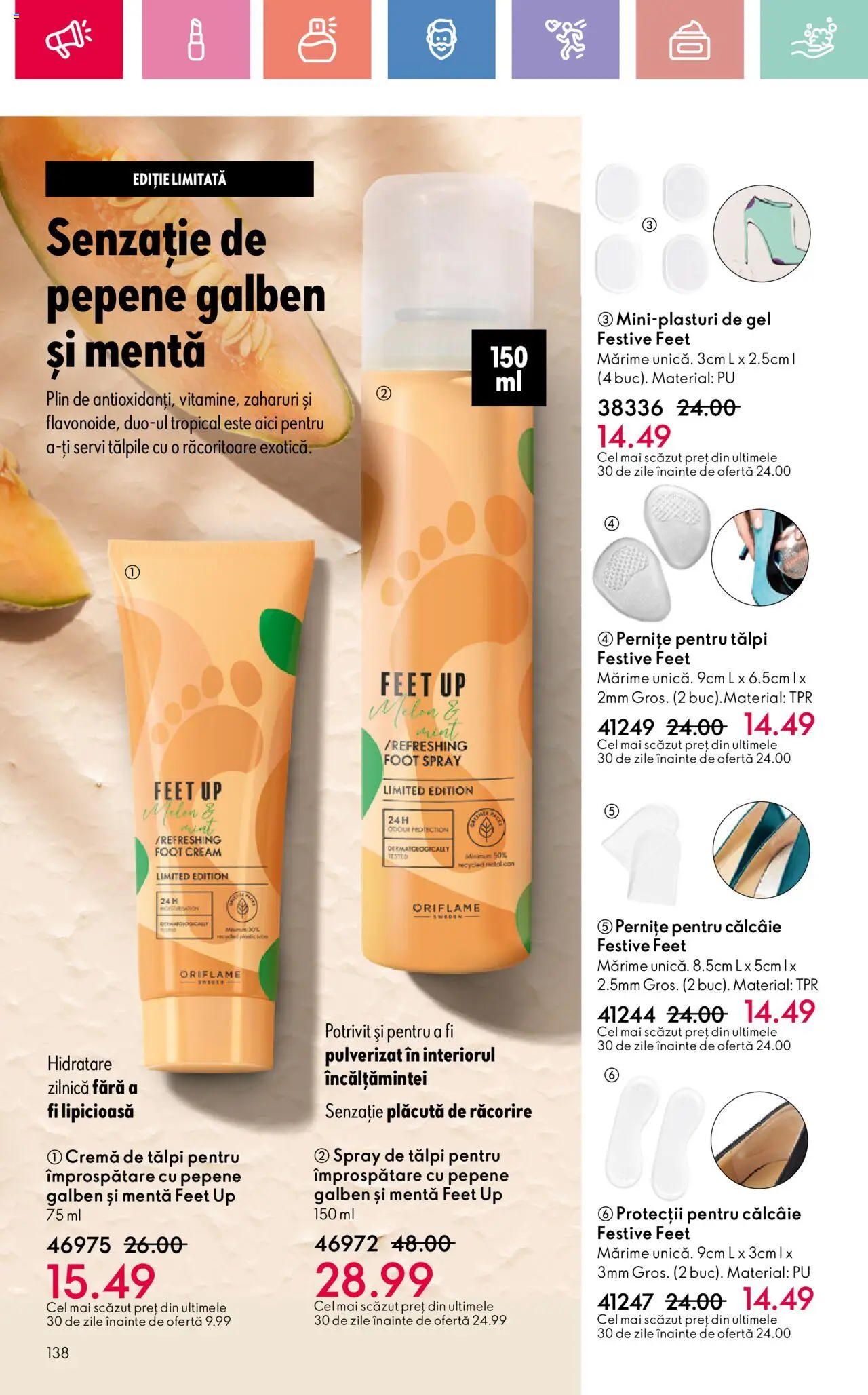 Noul catalog Oriflame – valabil de la 06.07.2025 | Pagină: 138 | Produse: Pepene Galben, Cremă