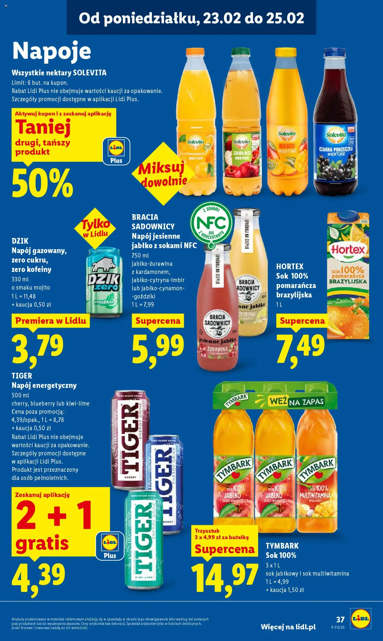 Lidl Polsko leták od 23.02.2026 | Strana: 37 | Produkty: Mango, Tiger, Mojito, Solevita