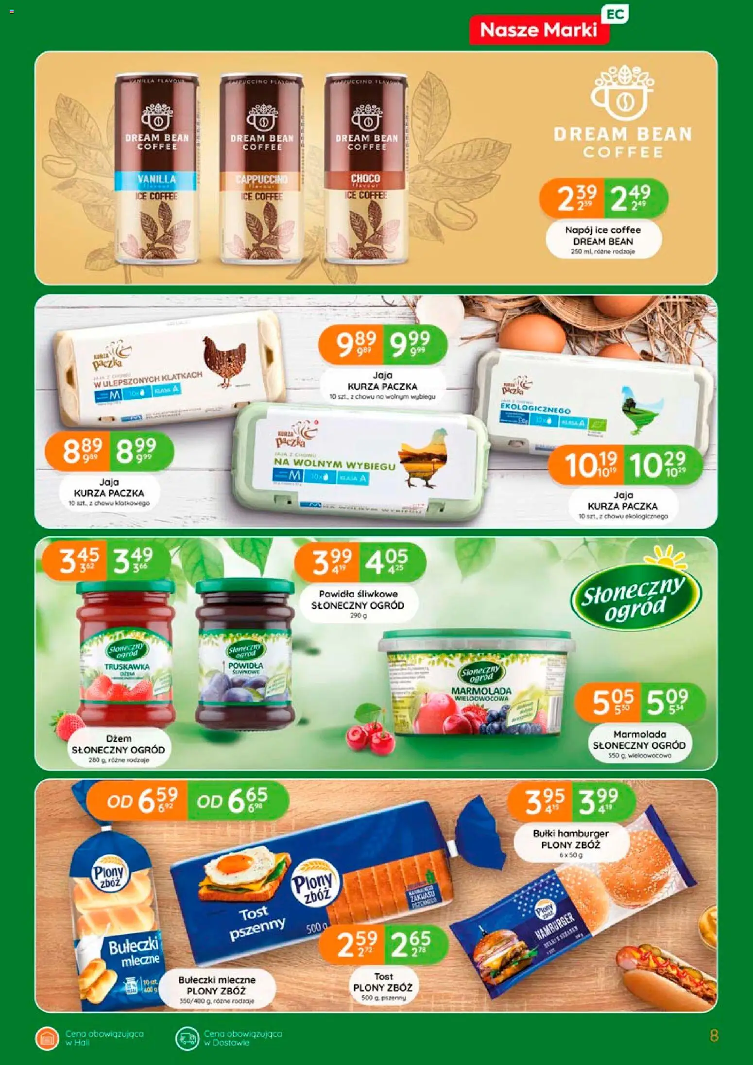 Eurocash gazetka od 02.04.2026 | Strona: 8 | Produkty: Powidła śliwkowe, Hamburger, Cappuccino, Dżem