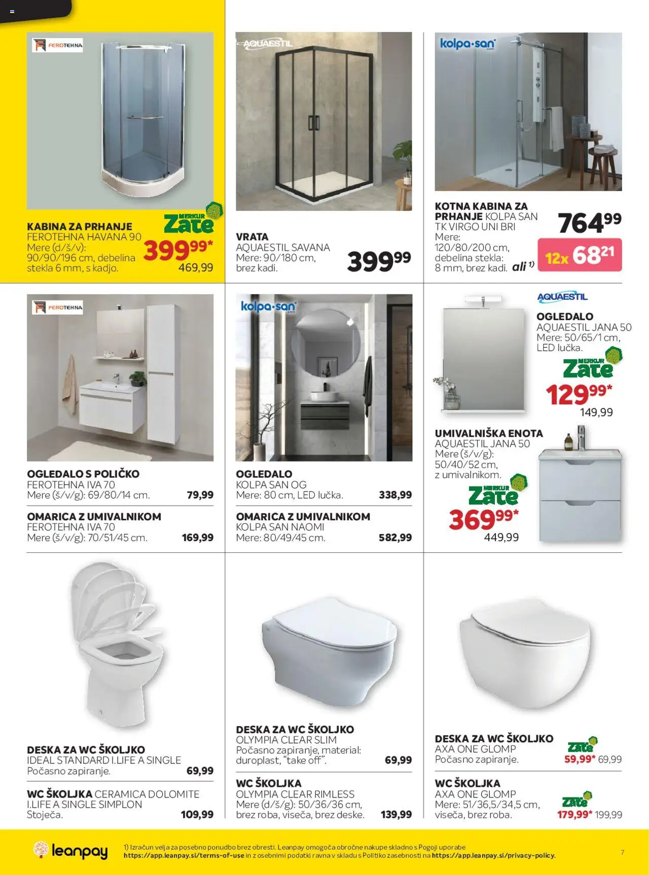 Merkur katalog │ velja od 06.08.2025 | Stran: 35 | Izdelki: Ogledalo, WC školjka, Vrata, Omarica