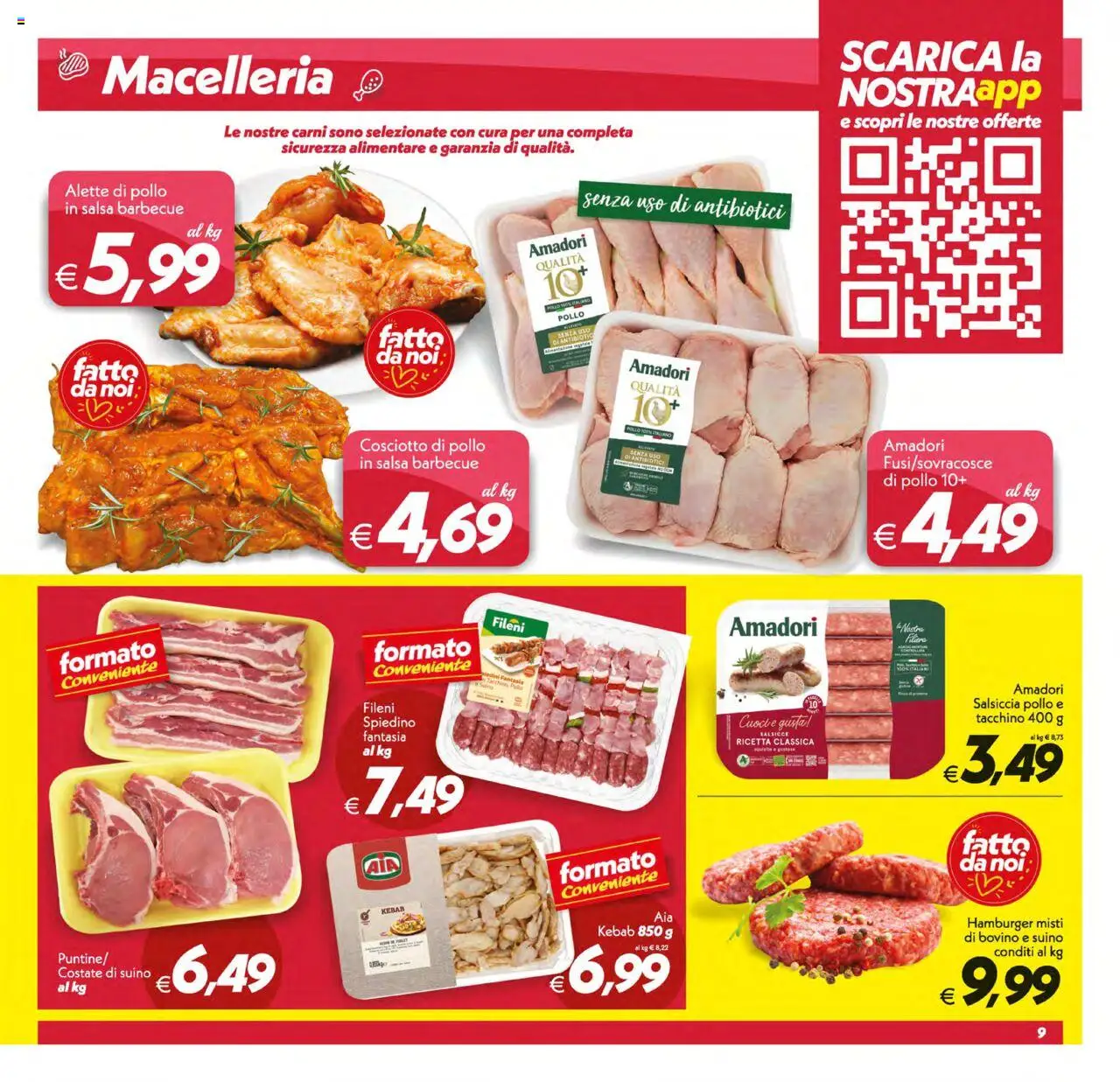 Volantino SuperConveniente del 12.08.2025 | Pagina: 9 | Prodotti: Pollo, Suino, Barbecue, Hamburger