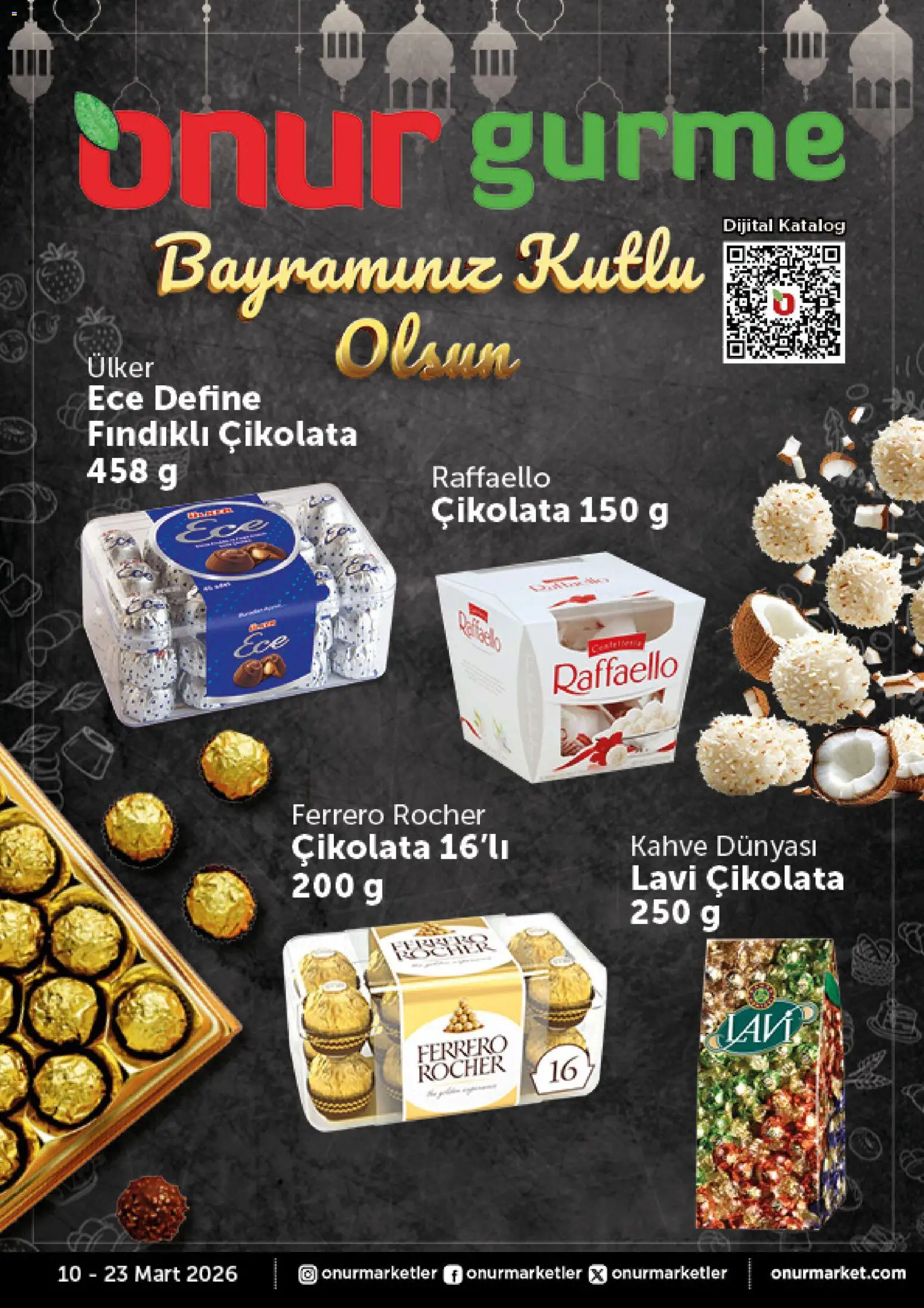 Onur Market - Katalog Gurme - 10.03.2026 tarihinden itibaren geçerlidir | Sayfa: 1 | Ürünler: Kahve, Çikolata