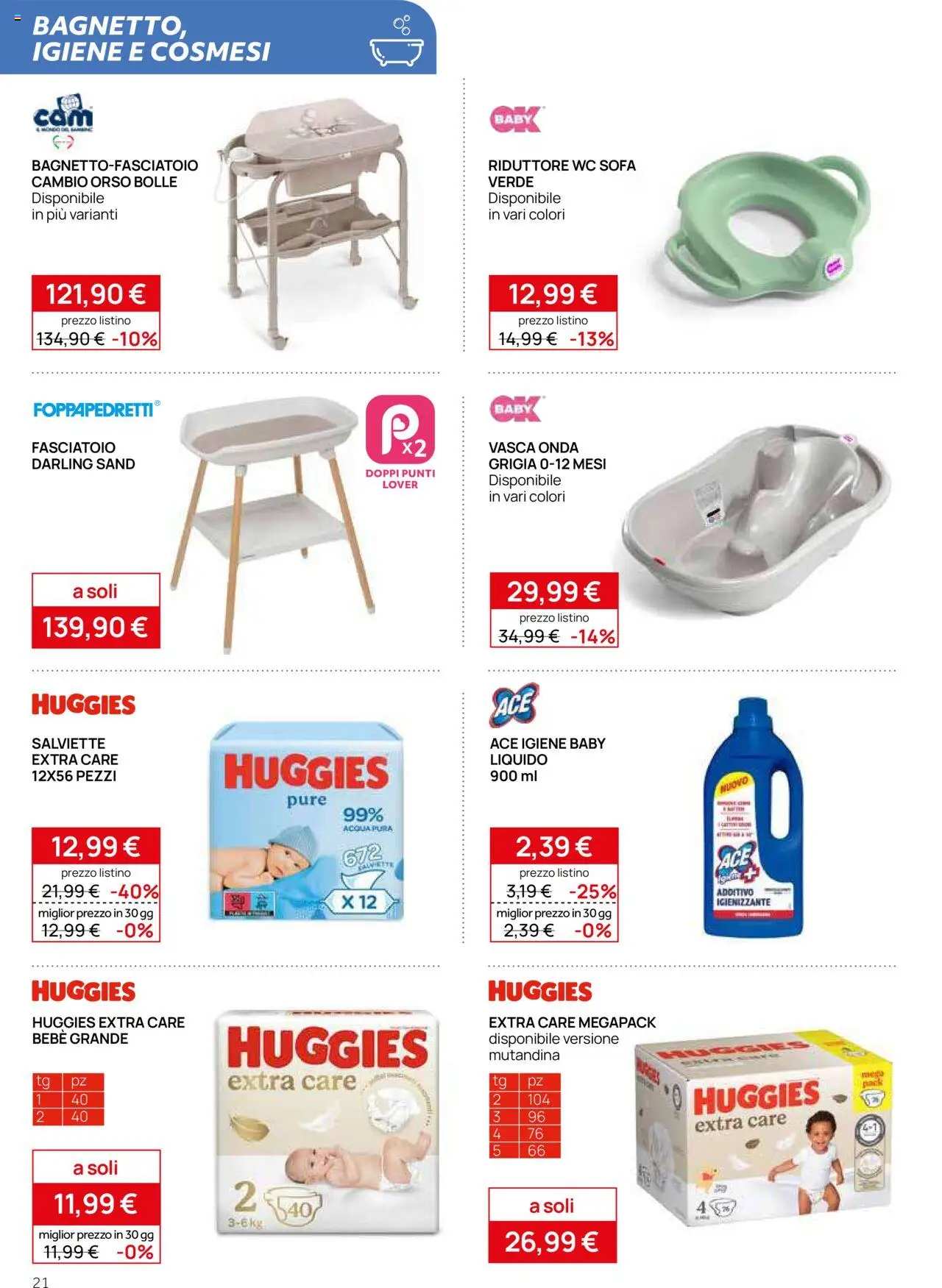 Volantino Prenatal del 21.08.2025 | Pagina: 22 | Prodotti: Acqua, Sofá, Fasciatoio, WC