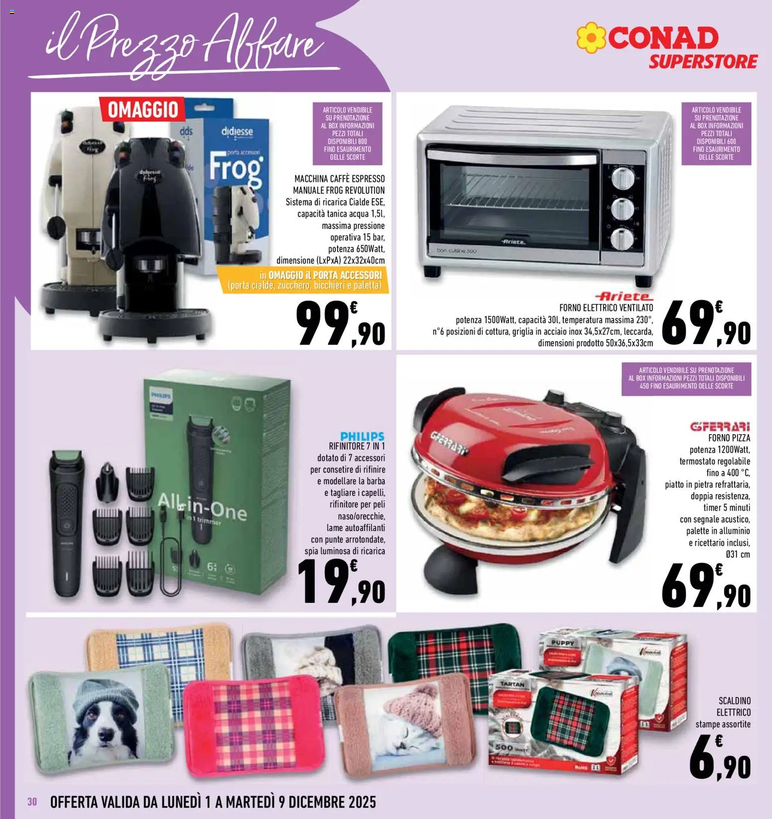 Volantino Conad del 01.12.2025 | Pagina: 30 | Prodotti: Caffè, Pizza, Forno, Griglia