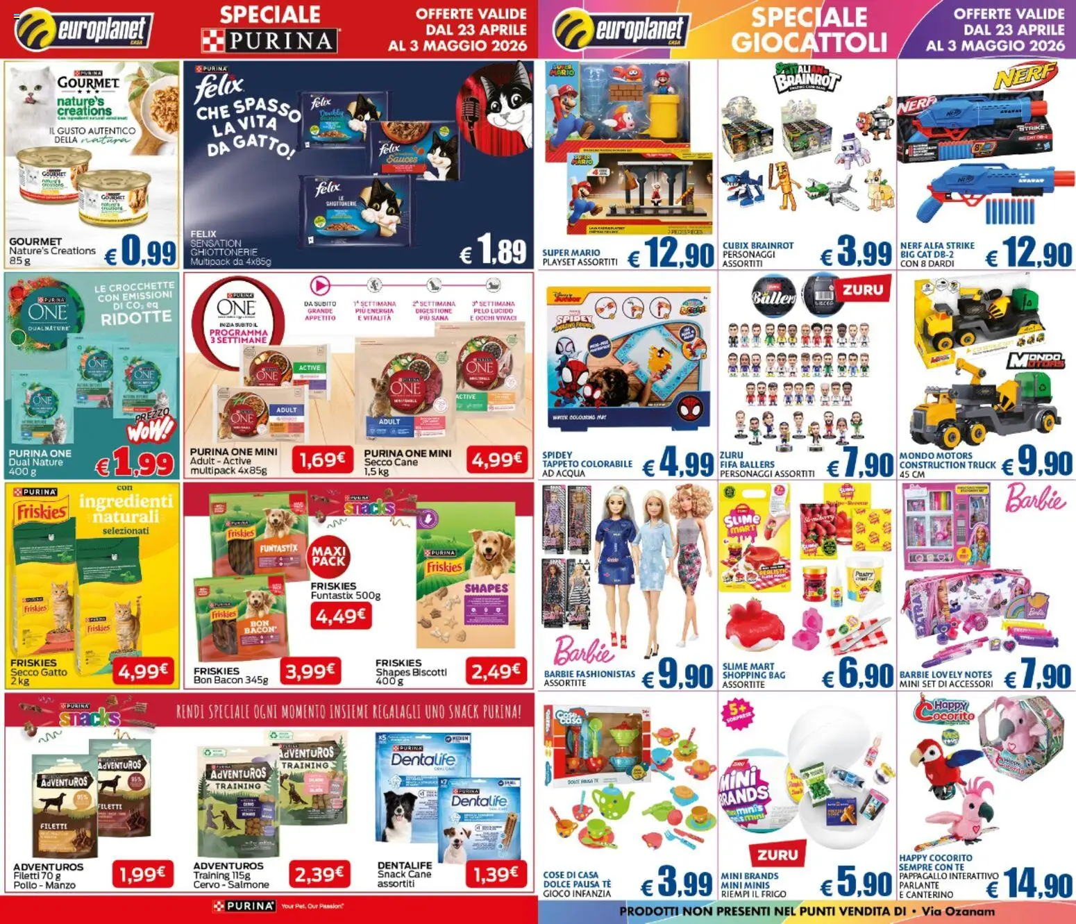 Volantino Europlanet Casa del 23.04.2026 | Pagina: 9 | Prodotti: Salmone, Tè, Crocchette, Tappeto