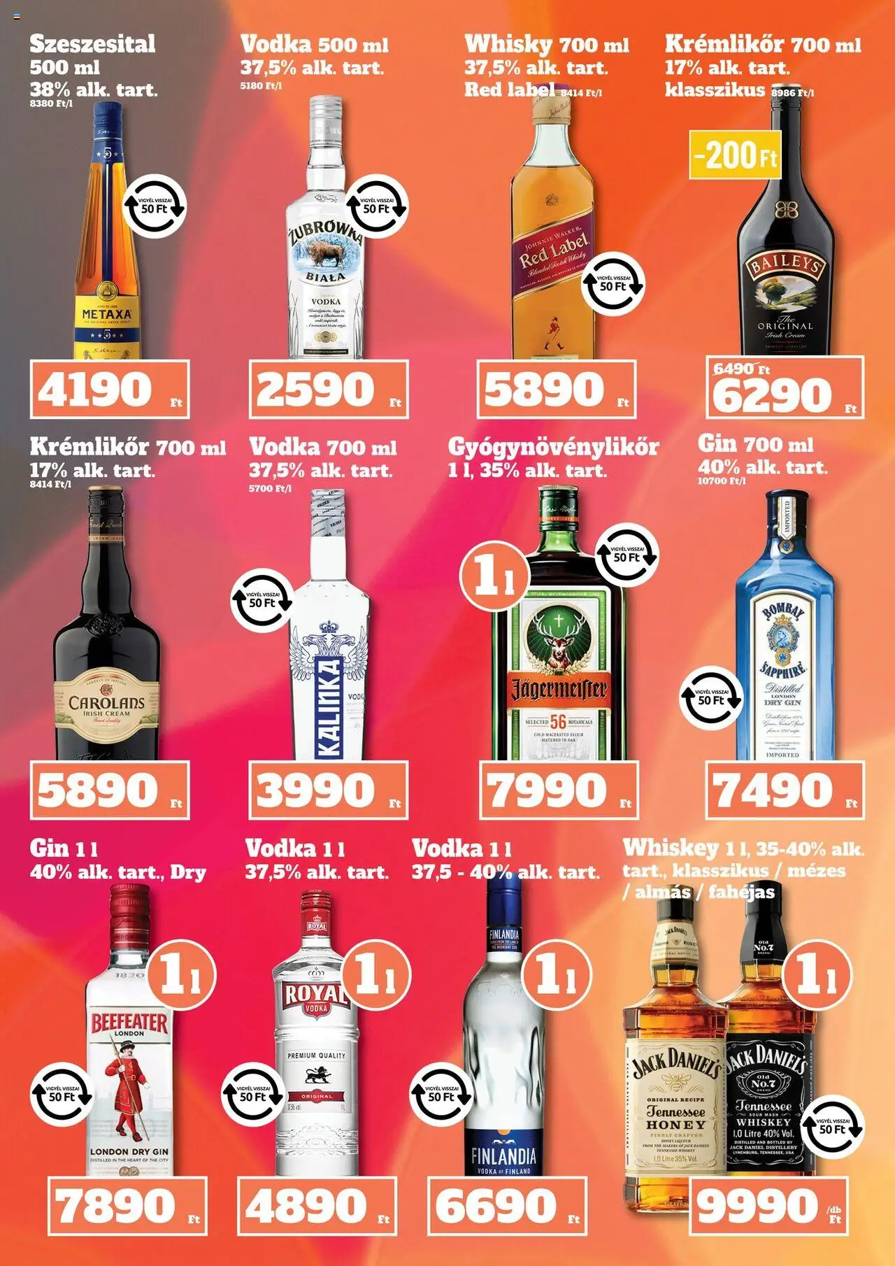 Family Diszkont akciós ujság - amely érvényes a következő dátumtól: 09.10.2025 | Oldal: 21 | Termékek: Metaxa, Whiskey, Krémlikőr, Gin