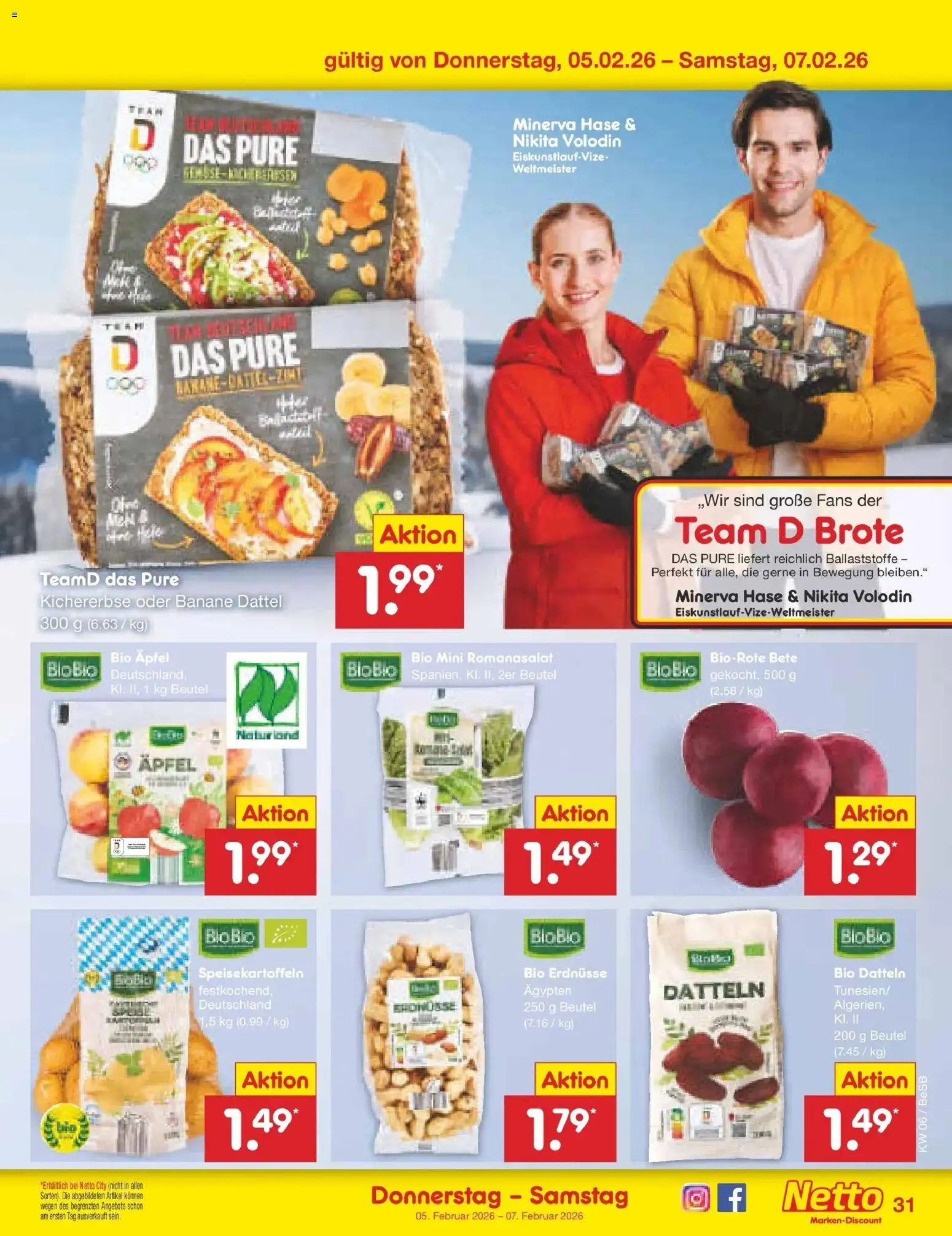 Netto Marken-Discount prospekt Kremmen	 – gültig ab 02.02.2026 | Seite: 43 | Produkte: Erdnüsse, Äpfel, Dattel