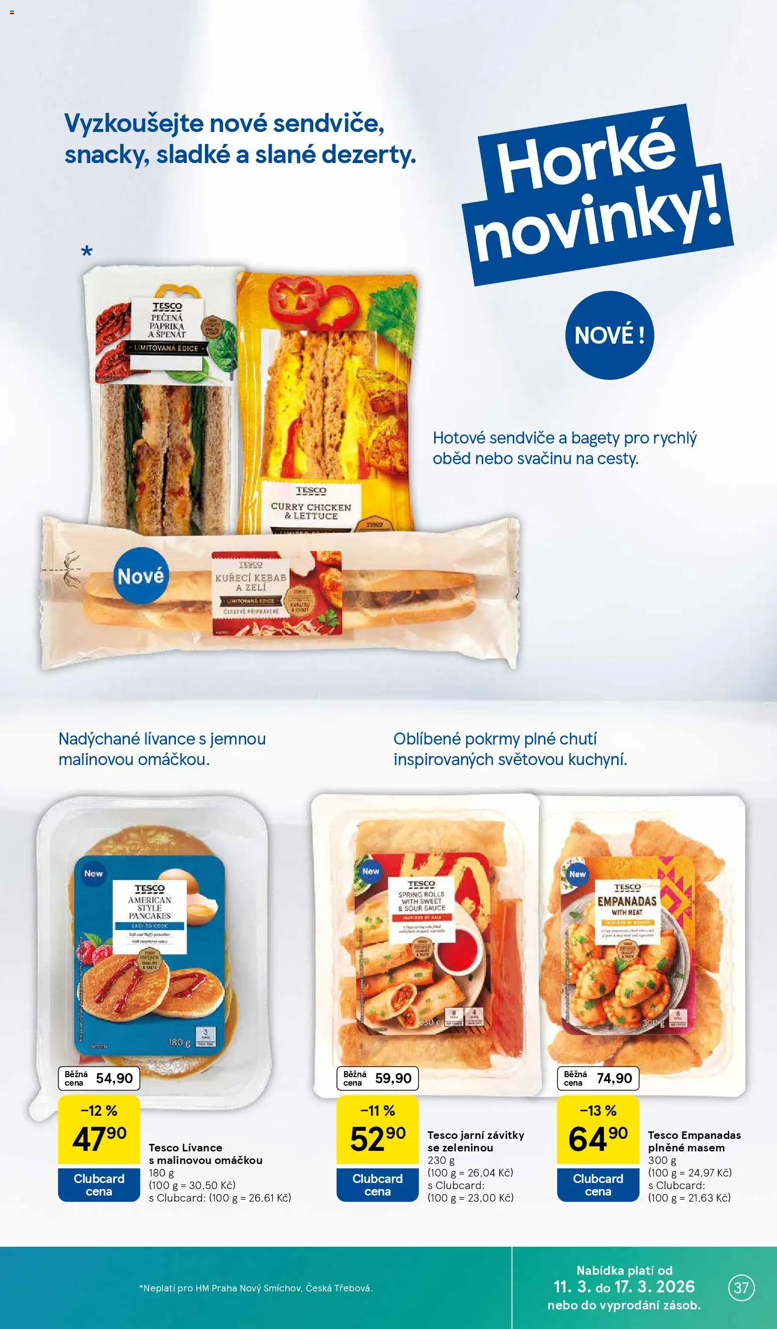 Tesco leták - Hypermarket od 11.03.2026 | Strana: 37 | Produkty: Špenát, Paprika, Kebab, Bagety