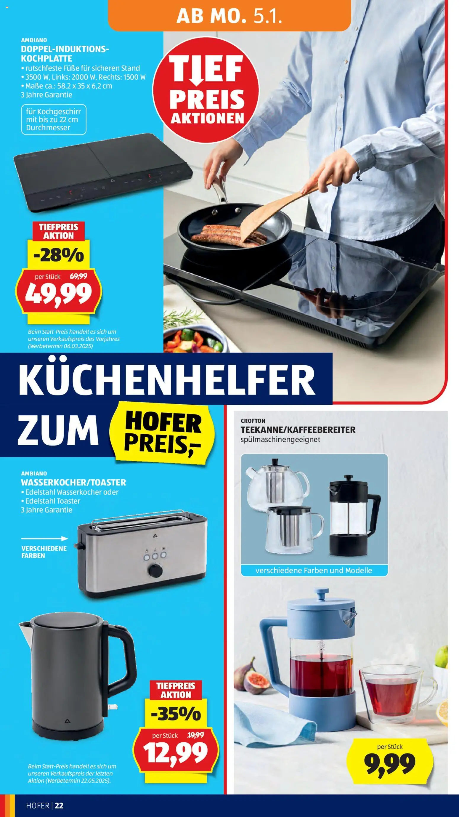 Hofer Flugblatt gültig ab 02.01.2026 | Seite: 26 | Produkte: Wasserkocher, Toaster