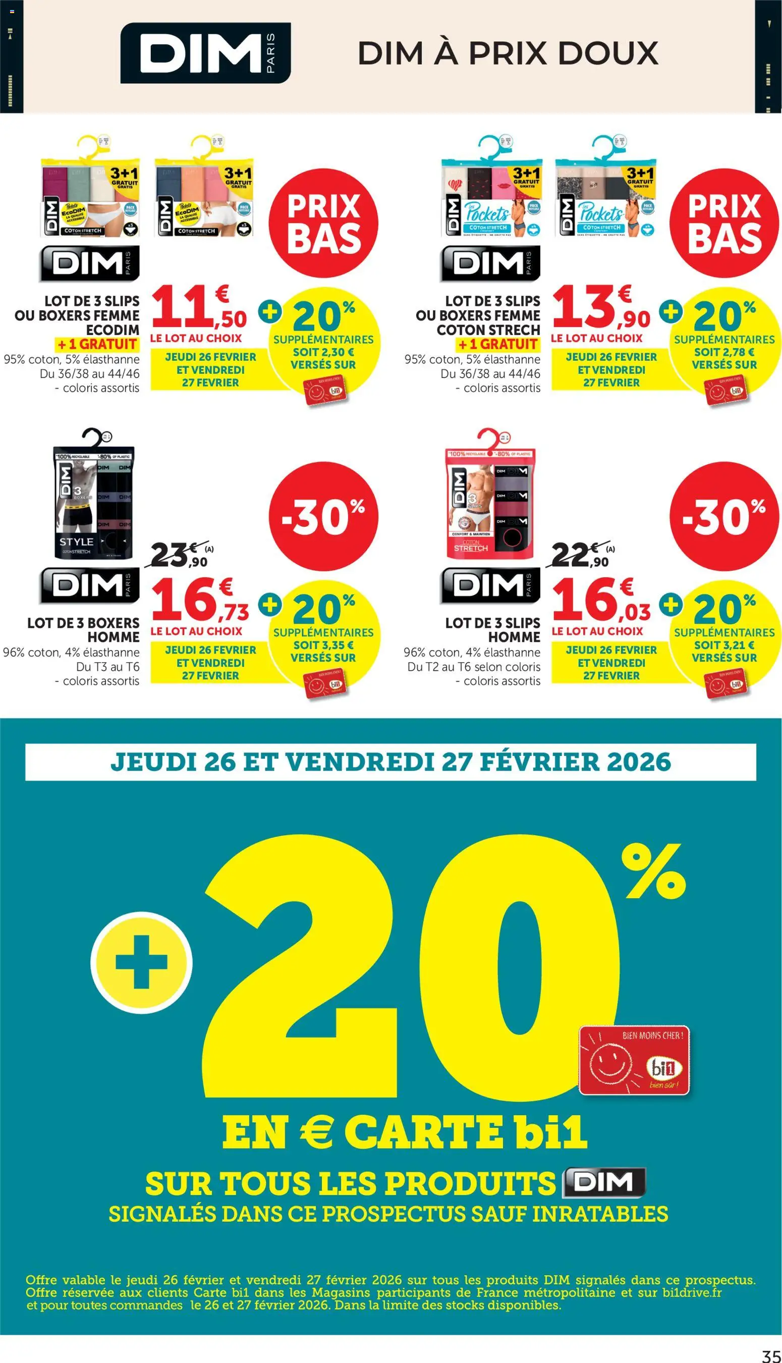 {H1} | Page: 35 | Produits: Coton, Slips