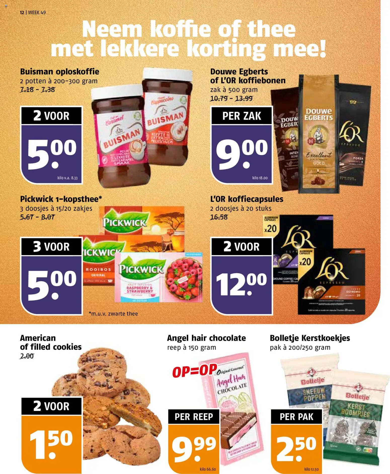 {H1} | Pagina: 12 | Producten: Koffie, Thee, Koffiecapsules, Zak