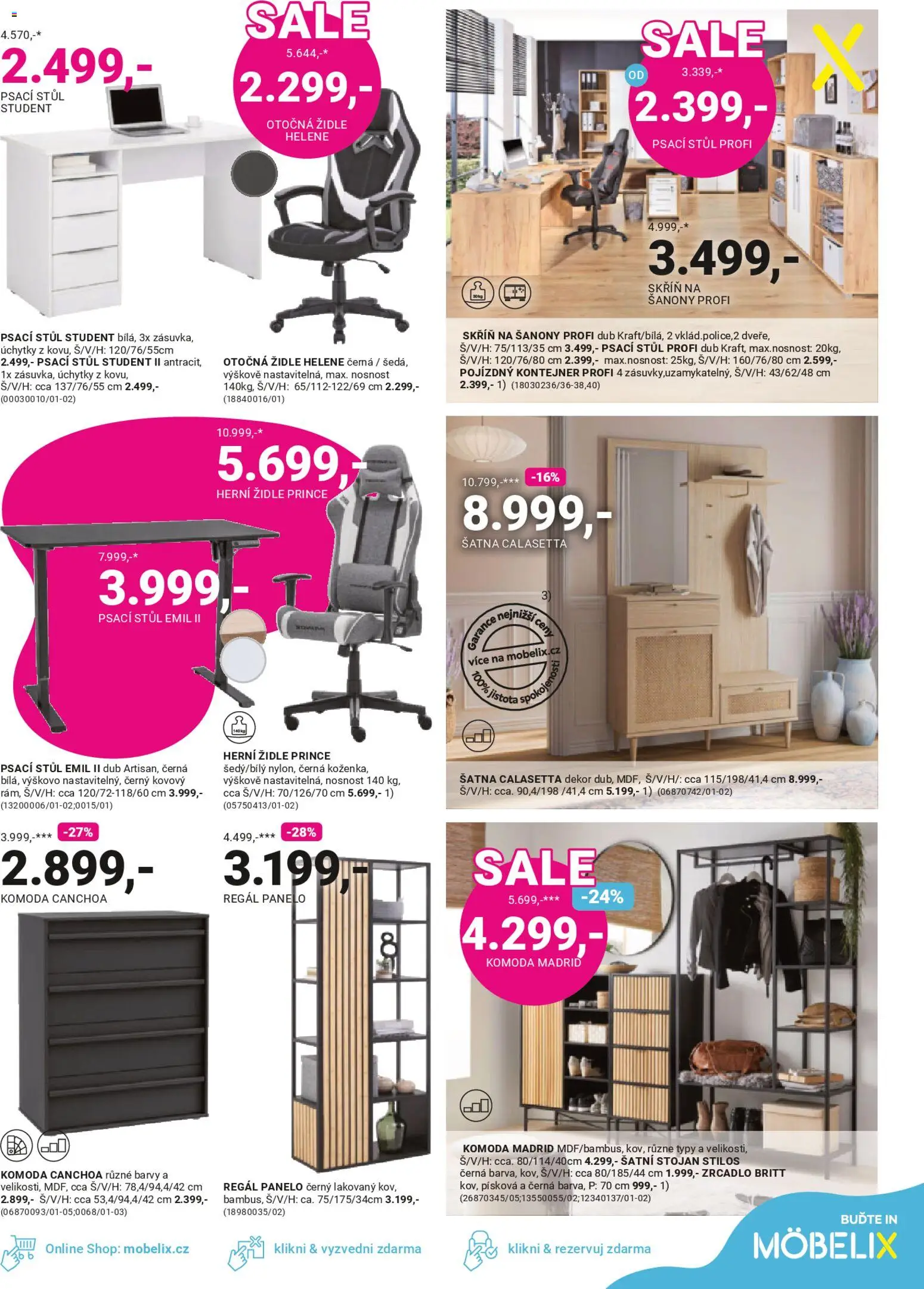 Möbelix leták od 12.01.2026 | Strana: 11 | Produkty: Regál, Stůl, Židle, Psací stůl