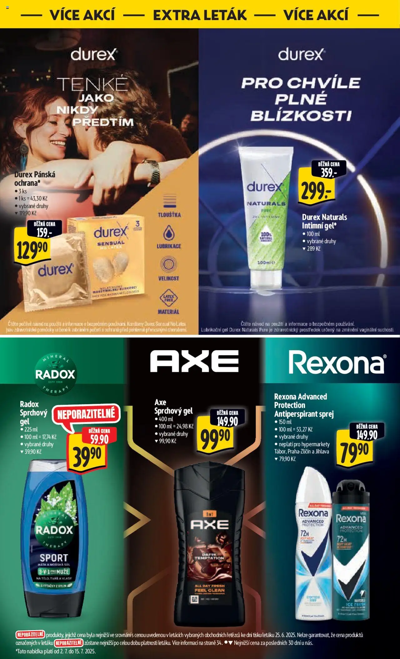 Albert leták - Hypermarket od 02.07.2025 | Strana: 46 | Produkty: Sprchový gel, Antiperspirant, Durex, Rexona
