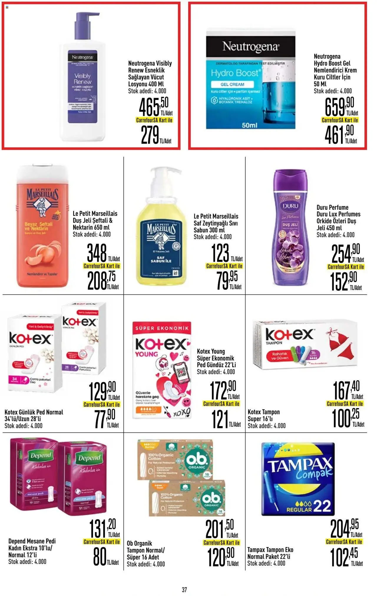 CarrefourSA Katalog - 09.10.2025 tarihinden itibaren geçerlidir | Sayfa: 37 | Ürünler: Duş, Krem, Sabun, Duş jeli