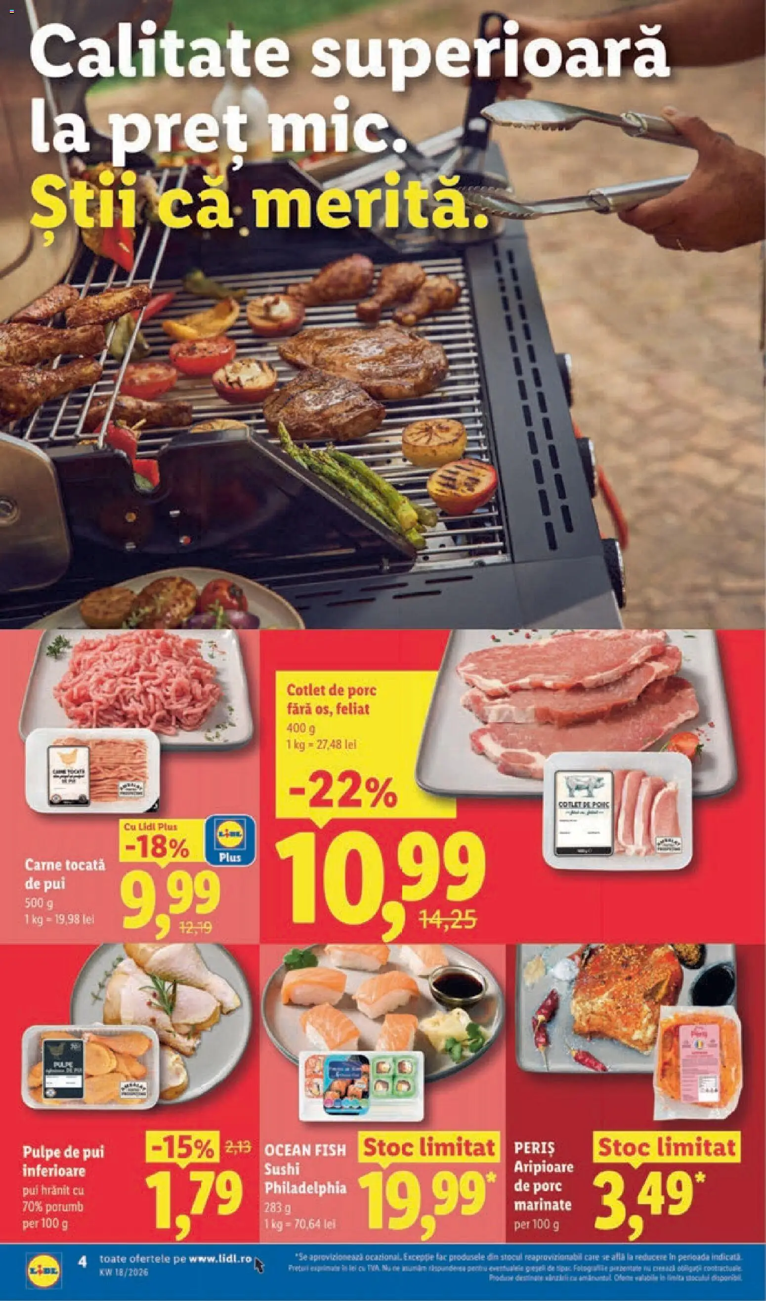 Noul catalog Lidl – valabil de la 27.04.2026 | Pagină: 4 | Produse: Lait de coco, Kedi Oyun Alanları, Carne tocată, Porumb