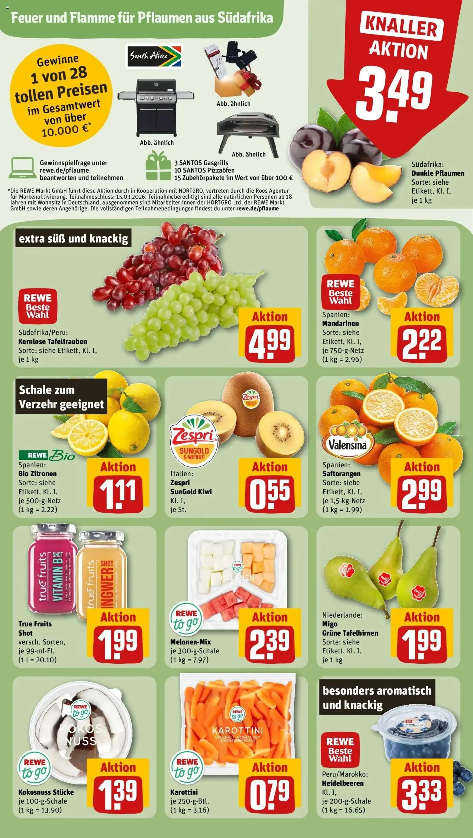 Rewe Prospekt Düsseldorf	 – gültig ab 02.03.2026 | Seite: 4 | Produkte: Pflaumen, Mandarinen, Heidelbeeren, Zitronen