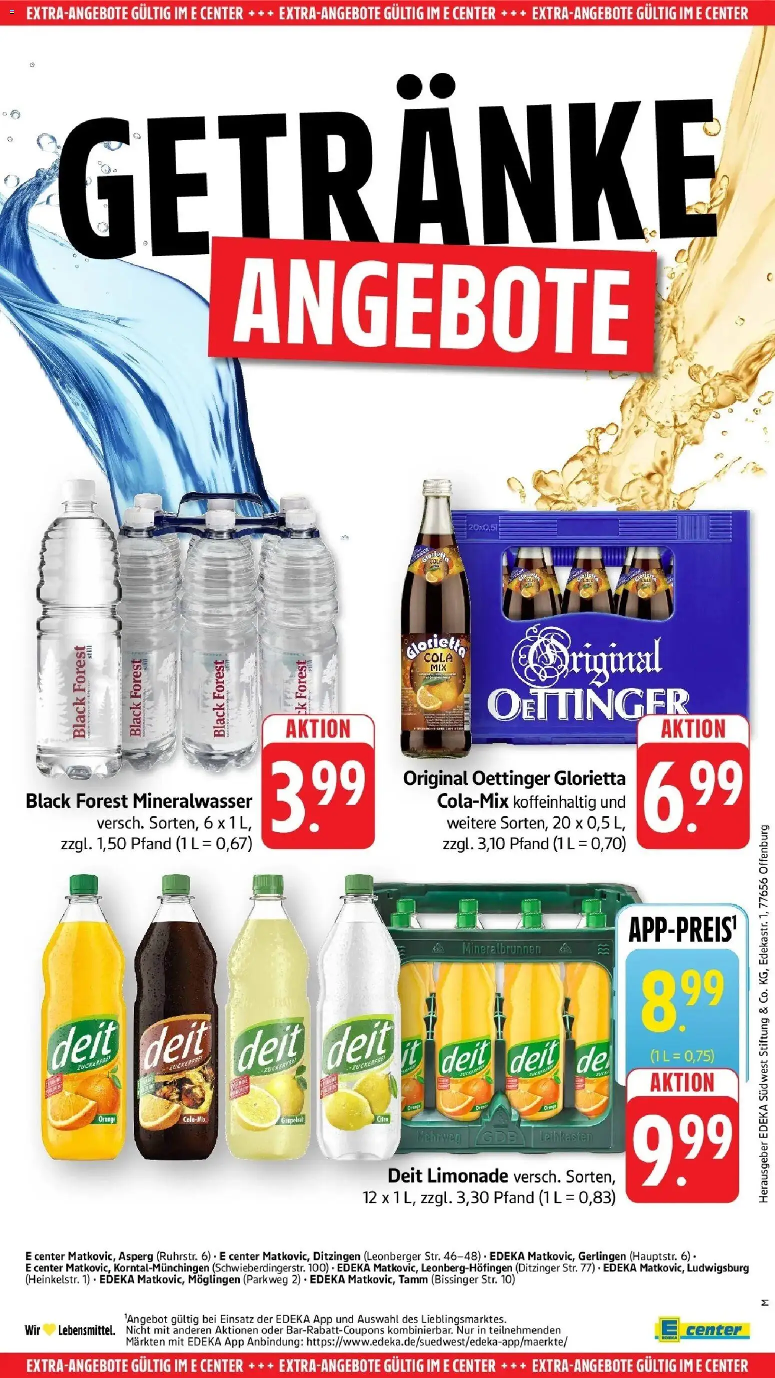 Edeka prospekt Möglingen	 – gültig ab 15.03.2026 | Seite: 61 | Produkte: Cola, Limonade, Oettinger, Mineralwasser