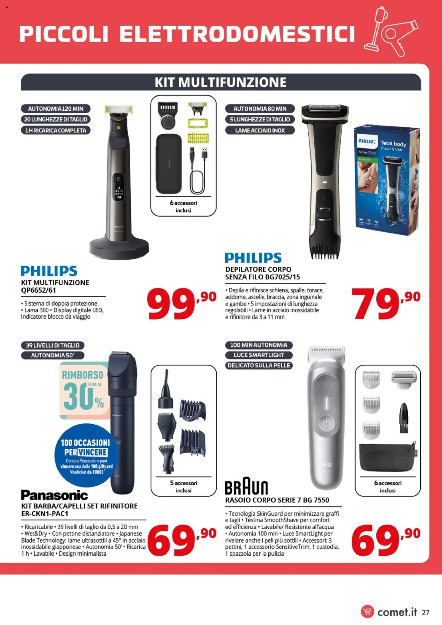 Volantino Comet del 31.10.2025 | Pagina: 27 | Prodotti: Spazzola, Pettine, Rasoio