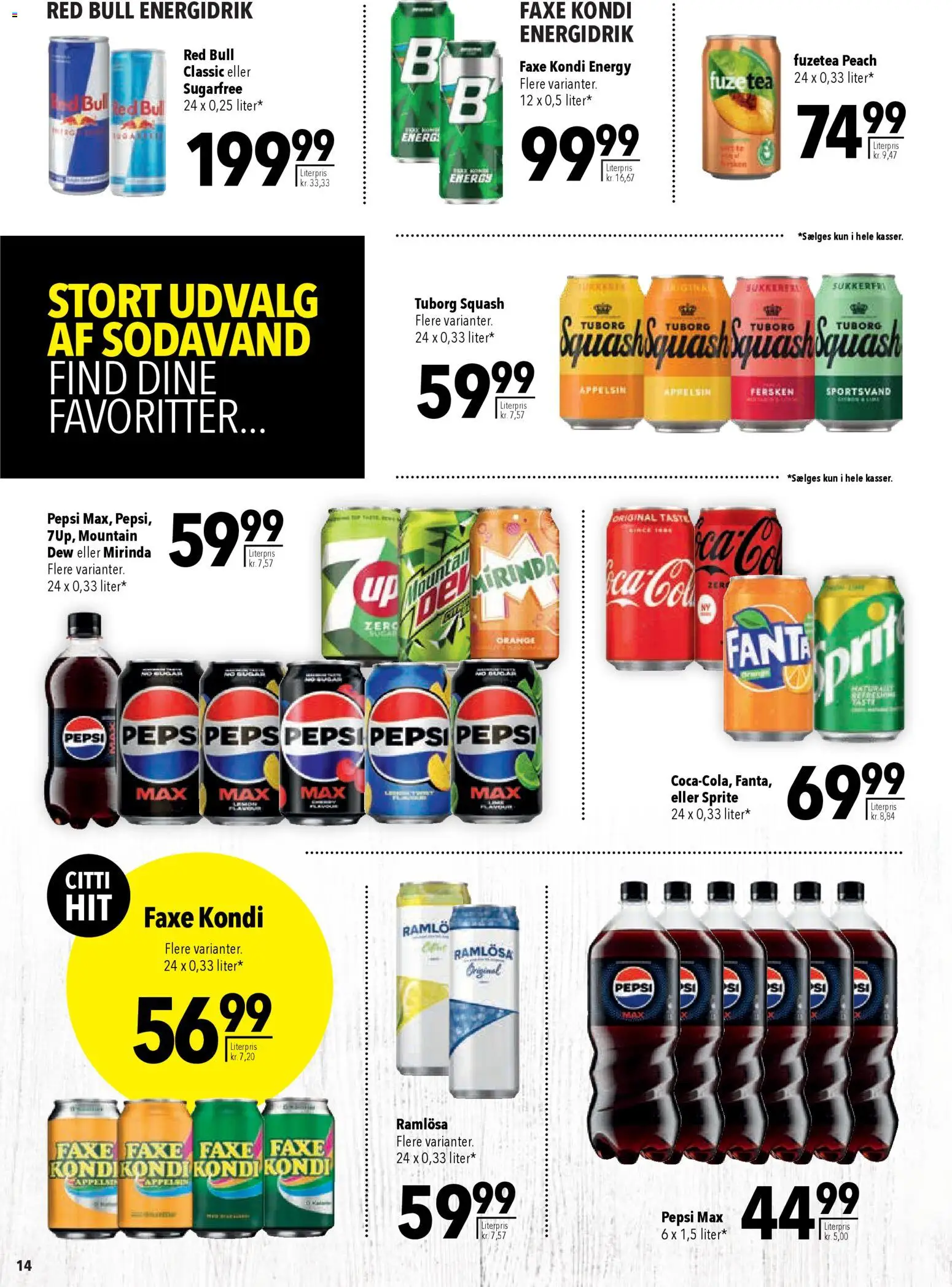 CITTI Markt - Dänemark-Werbung – gültig ab 26.11.2025 | Seite: 14 | Produkte: Pepsi max, Fanta, Sprite, Pepsi