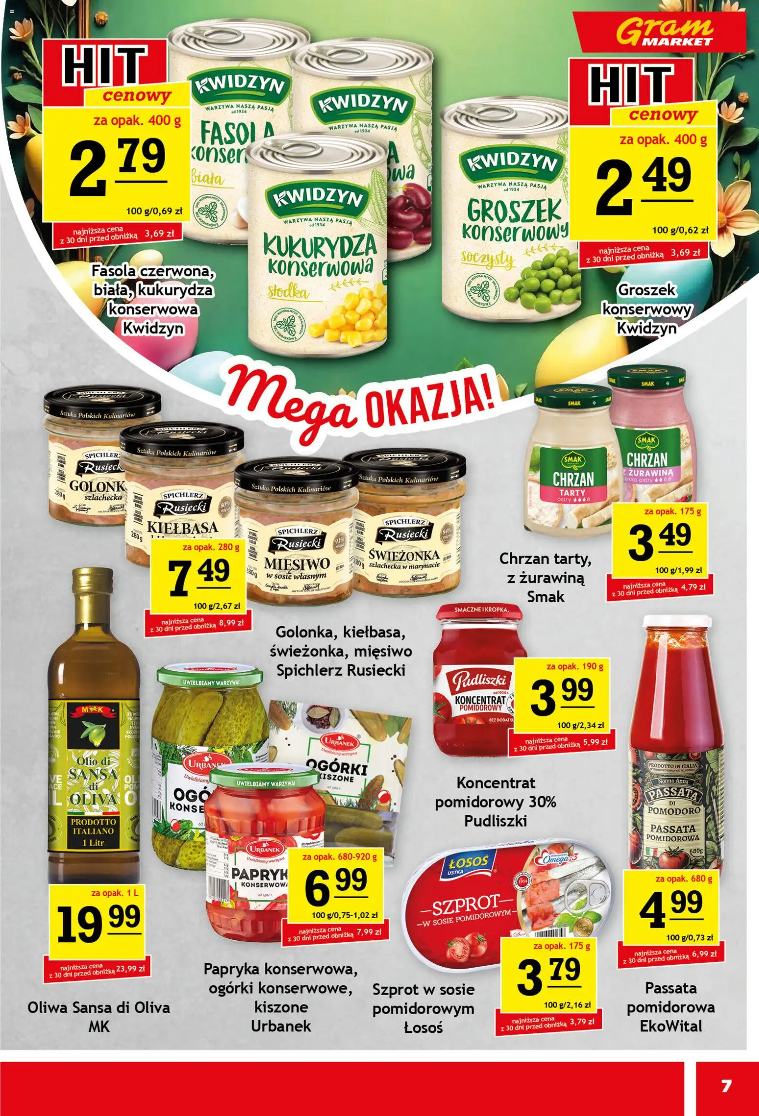 Gram Market gazetka od 25.03.2026 | Strona: 7 | Produkty: Kiełbasa, Łosoś, Papryka, Żurawina