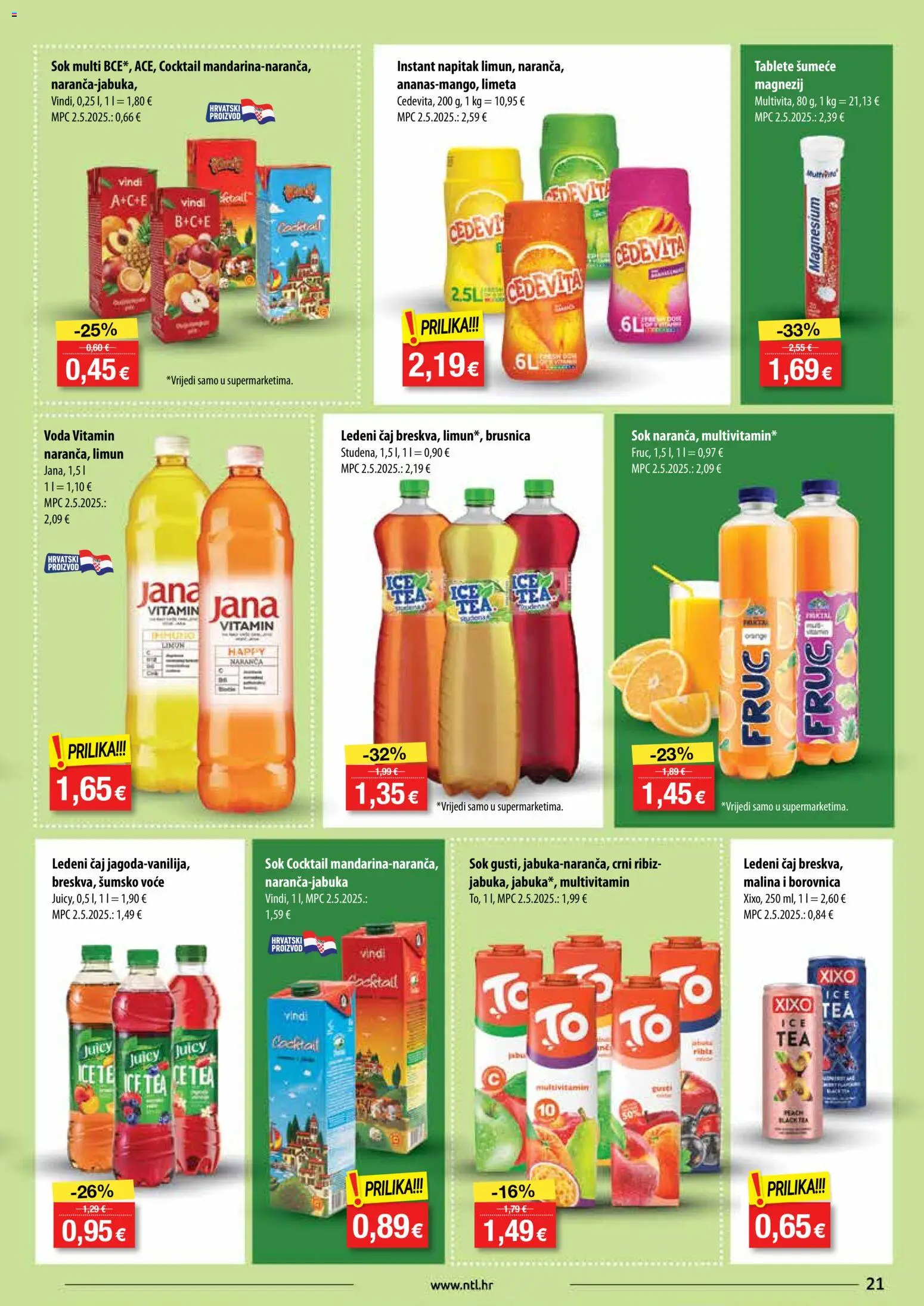 NTL katalog | vrijedi od 19.11.2025 | Stranica: 21 | Proizvodi: Ledeni čaj, Čaj, Voda, Voće