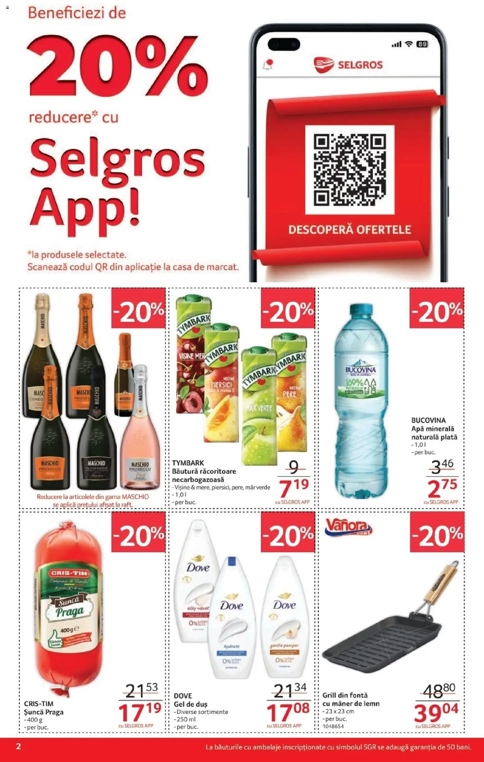 Noul catalog Selgros – valabil de la 28.11.2025 | Pagină: 2 | Produse: Raft, Mâner, Gel de duș, Apă