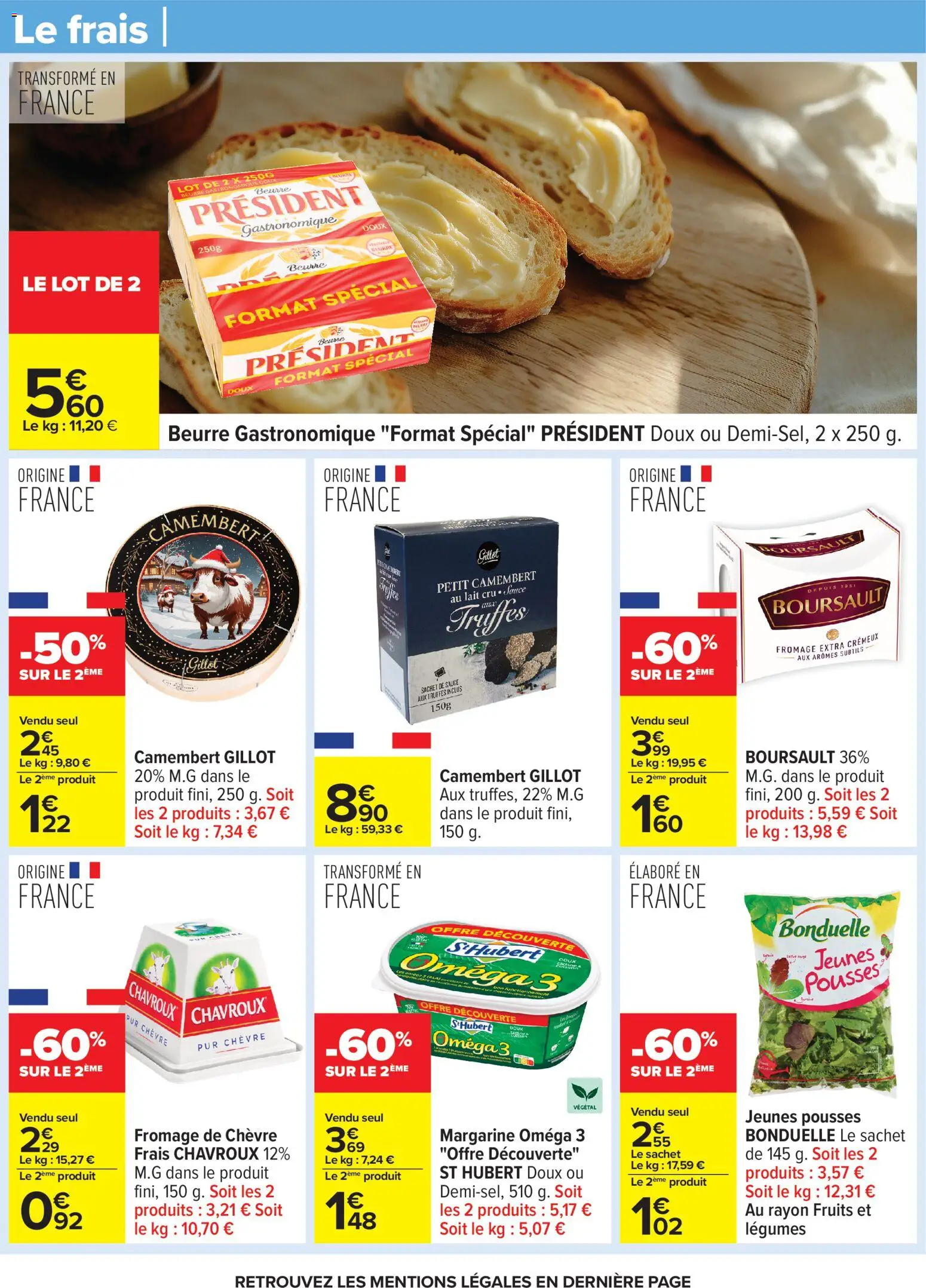 {H1} | Page: 22 | Produits: Lait, Beurre, Fromage, Camembert