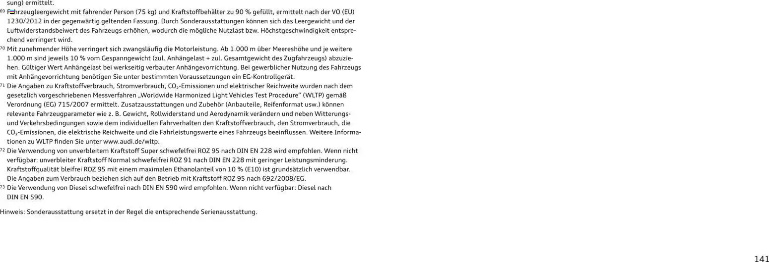 Audi Q3 – gültig ab 09.01.2025 | Seite: 141