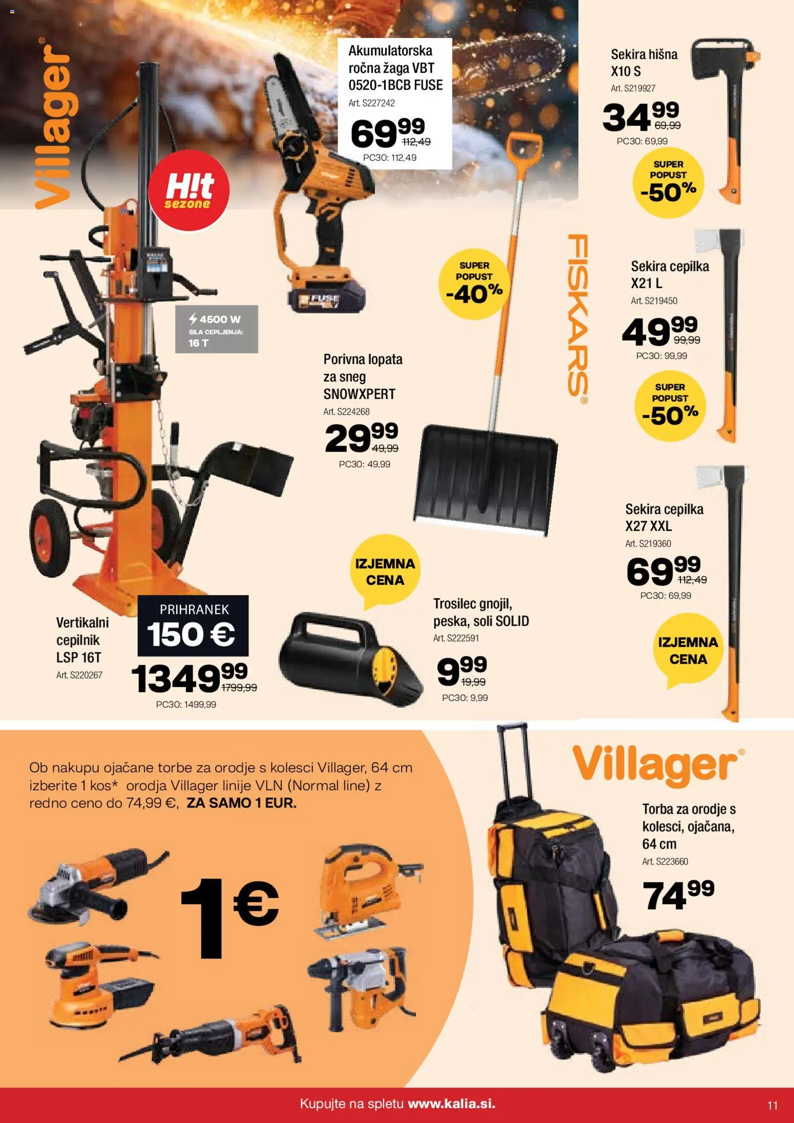 Novi Kalia katalog ponudbe – veljaven od 01.12.2025 | Stran: 11 | Izdelki: Torba, Orodje