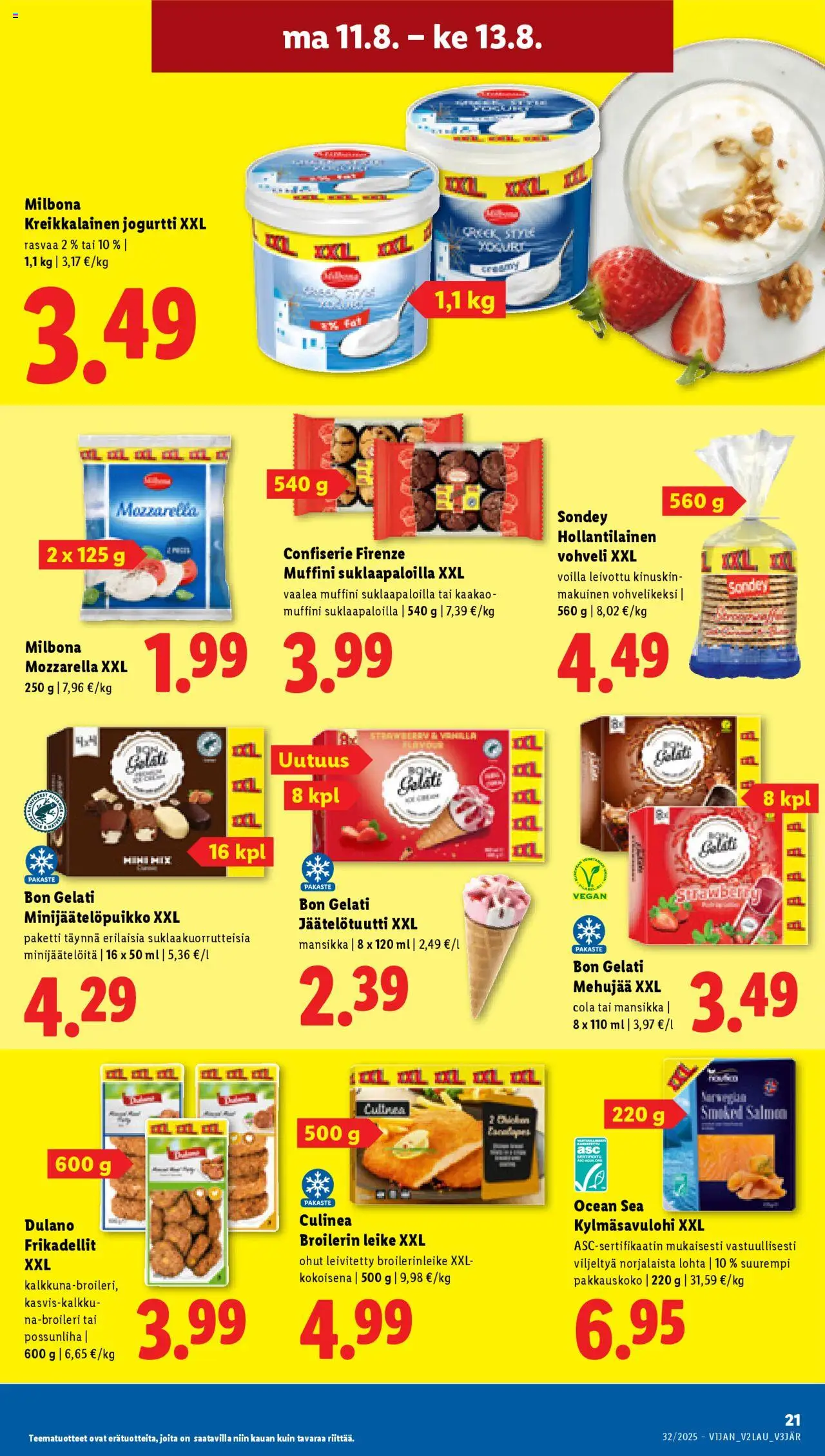  | Sivu: 27 | Tuotteet: Mozzarella, Mehujää, Jogurtti, Kreikkalainen jogurtti